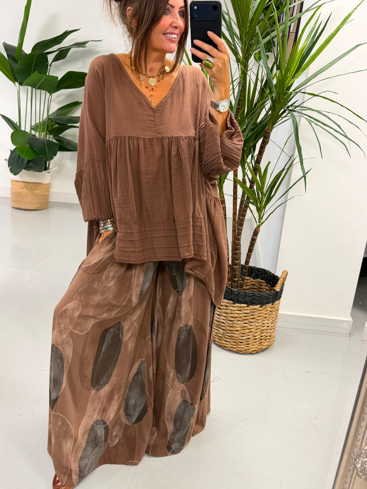 The Haven Pocket Palazzo - Chocolate