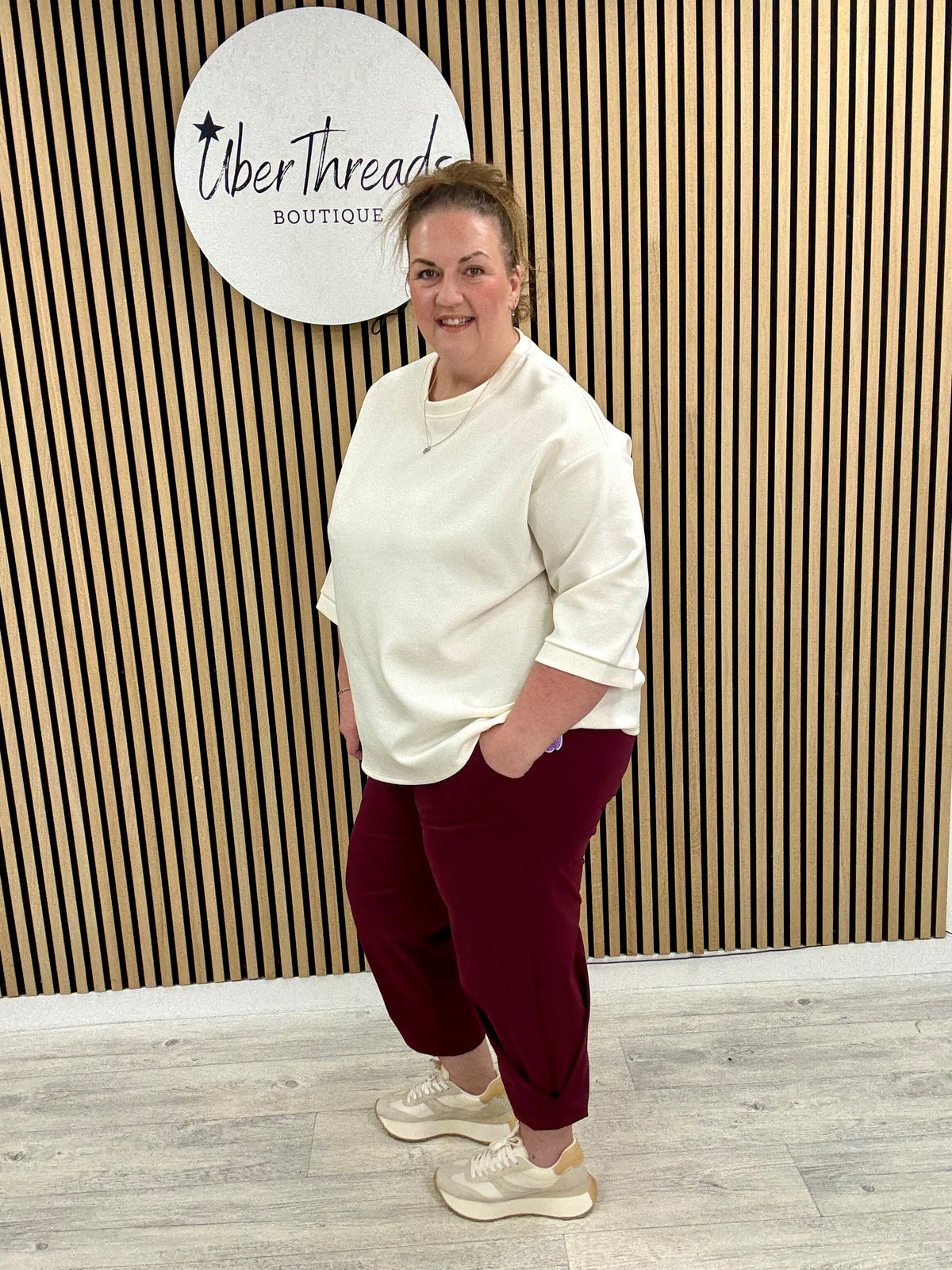 Hampton Side Pleat Scuba Joggers (PLUS) - Mulberry