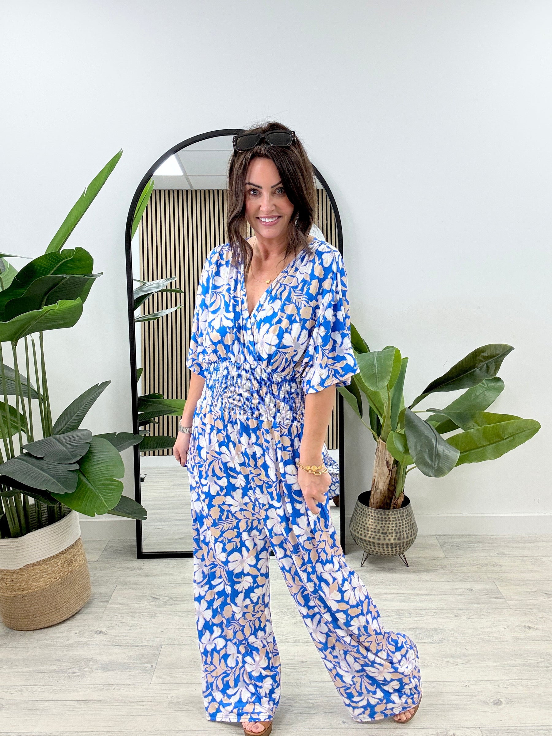 The Botanical Jumpsuit - Cobolt