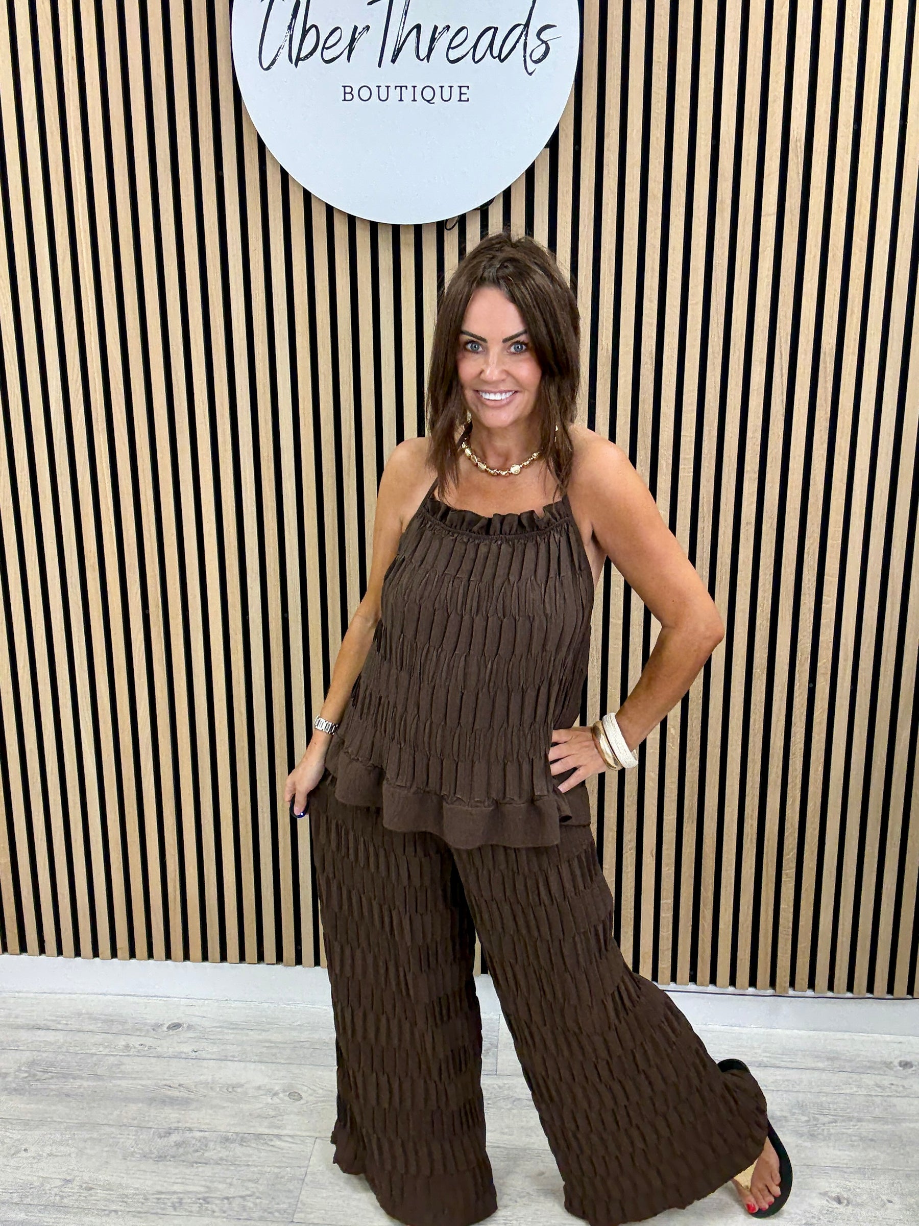 The Ocean Breeze Halterneck Two Piece - Chocolate