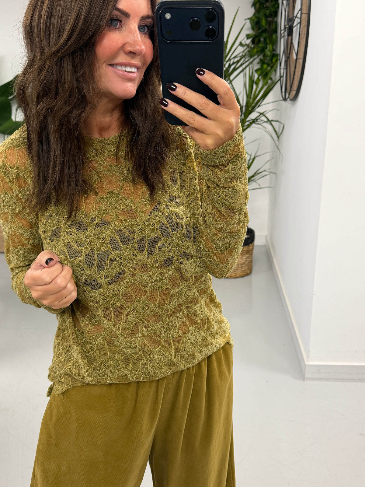 The Luna Lace Mesh - Olive (Size 10-16)