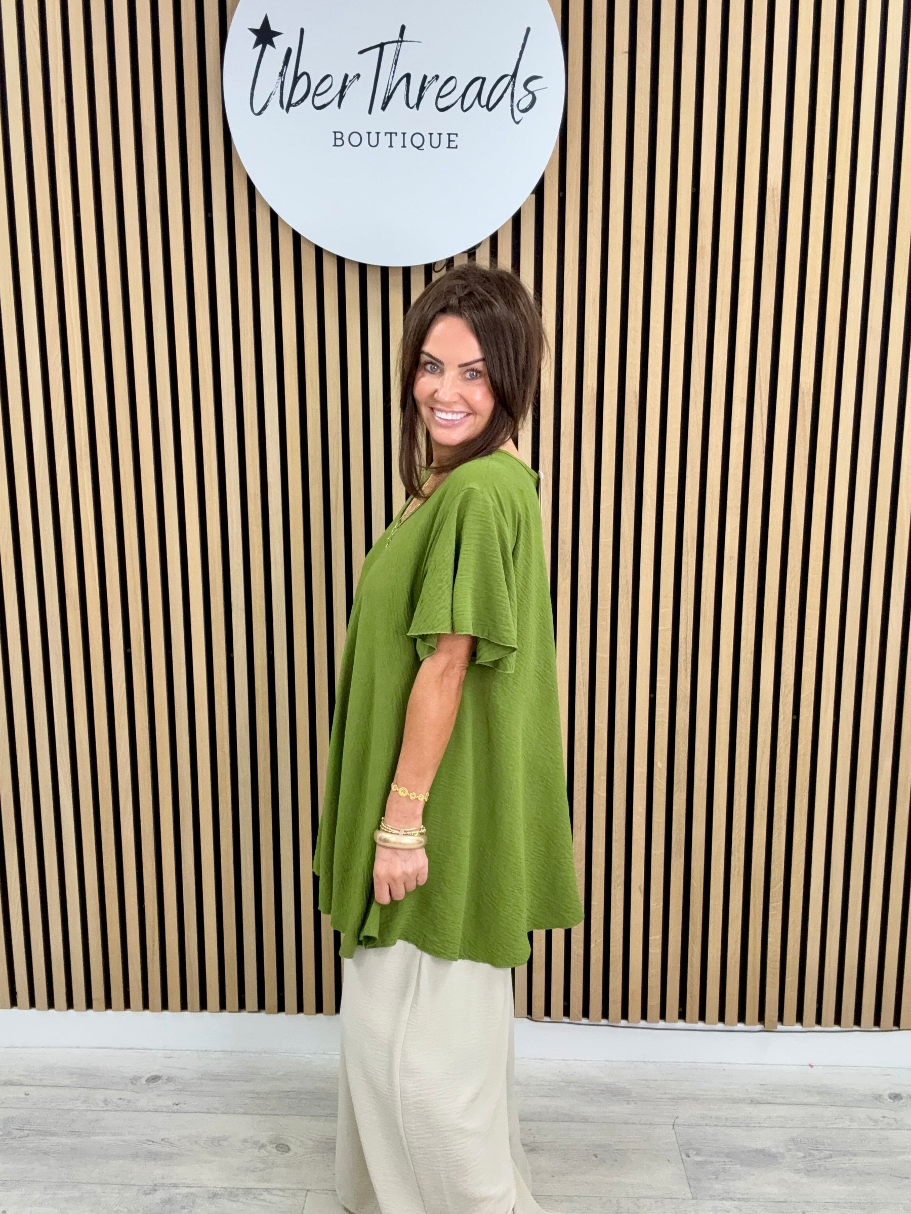 Heidi Swing Tunic - Olive Green