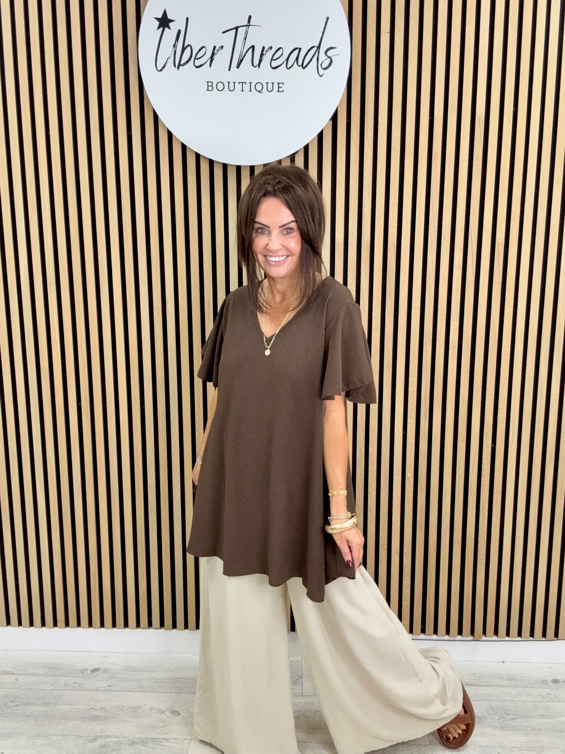 Heidi Swing Tunic - Chocolate