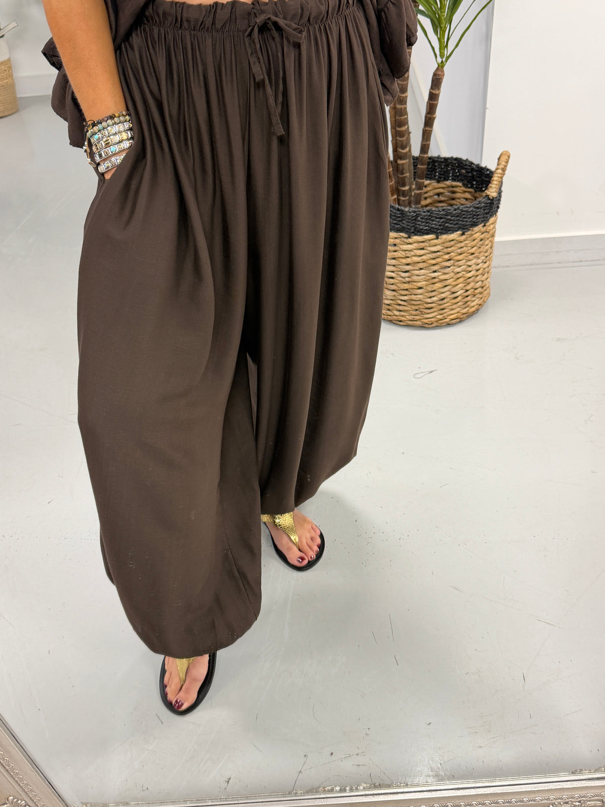 The Bahia Balloon Trouser - Chocolate