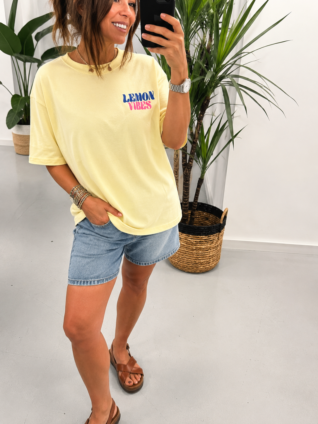 Lemon Vibes Slogan Tee