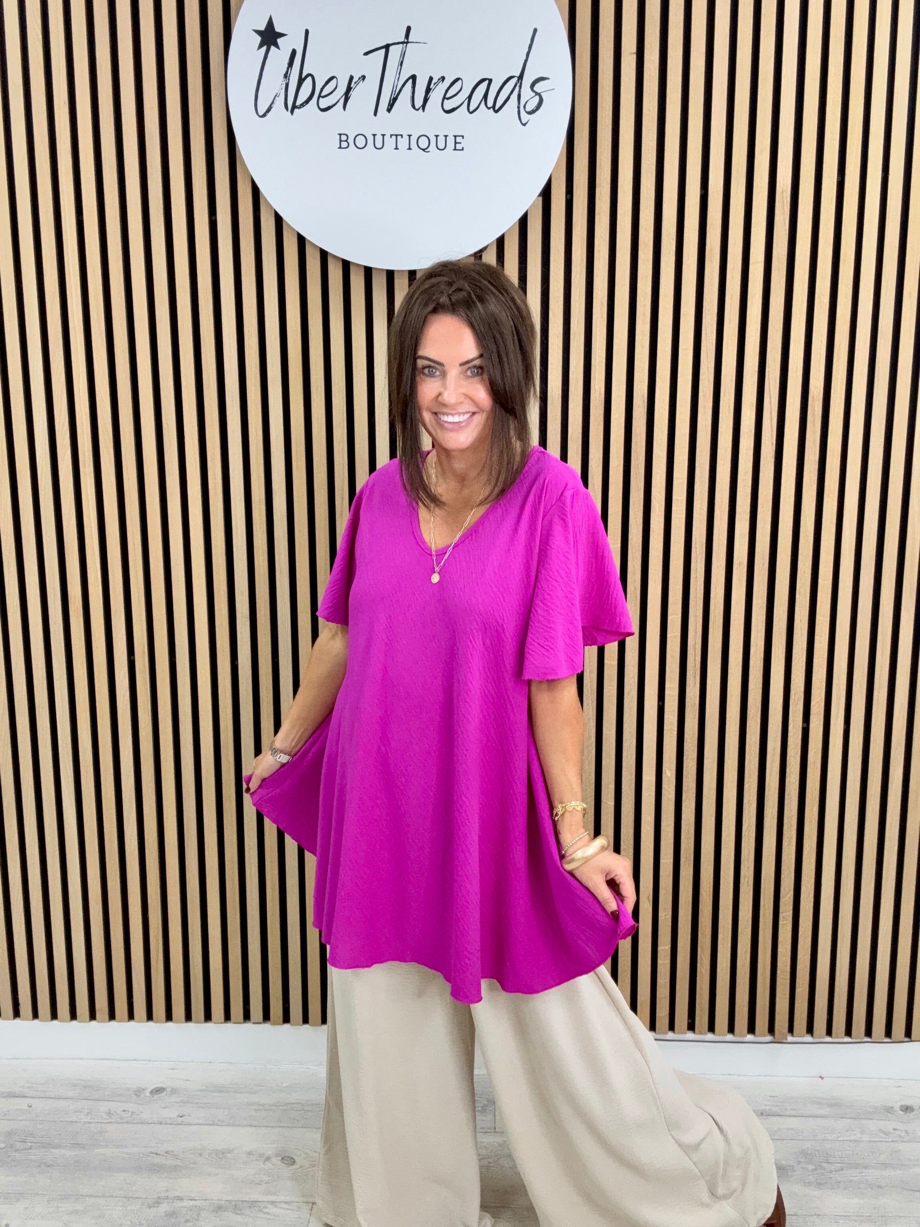 Heidi Swing Tunic - Magenta