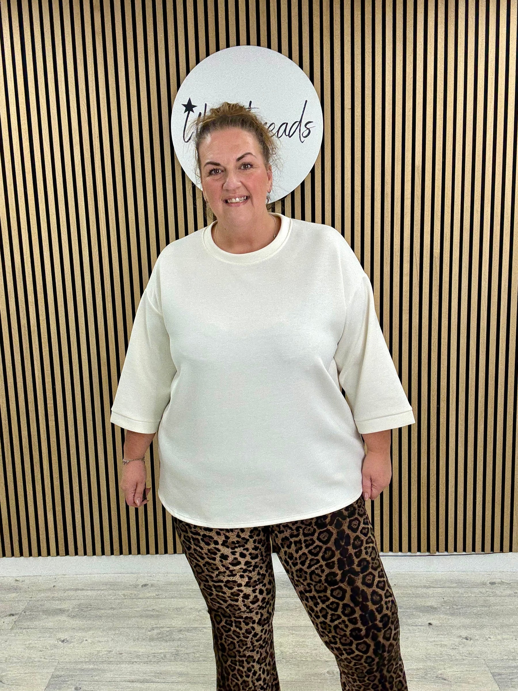 Molly Scuba Tee - Cream
