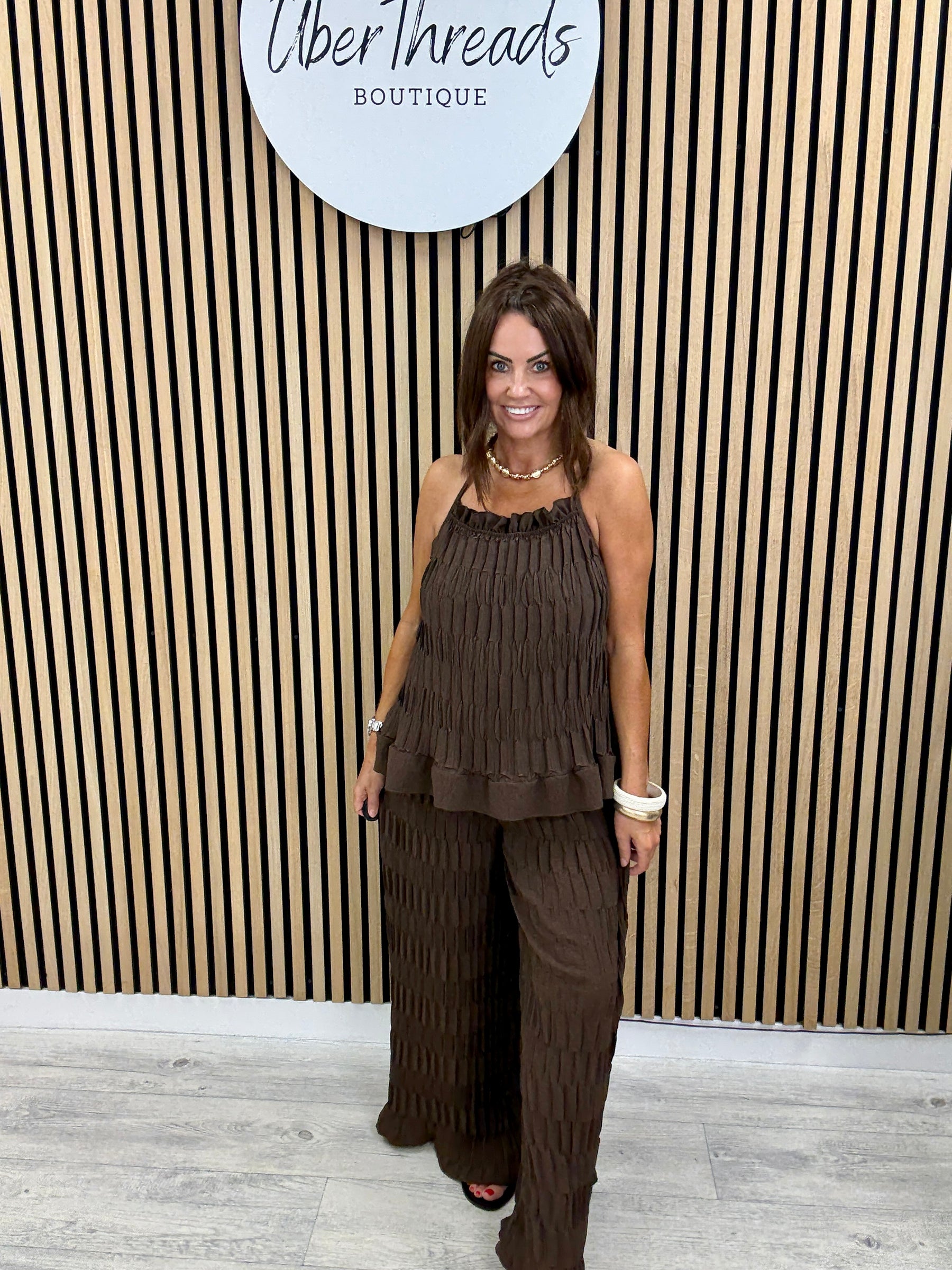 The Ocean Breeze Halterneck Two Piece - Chocolate