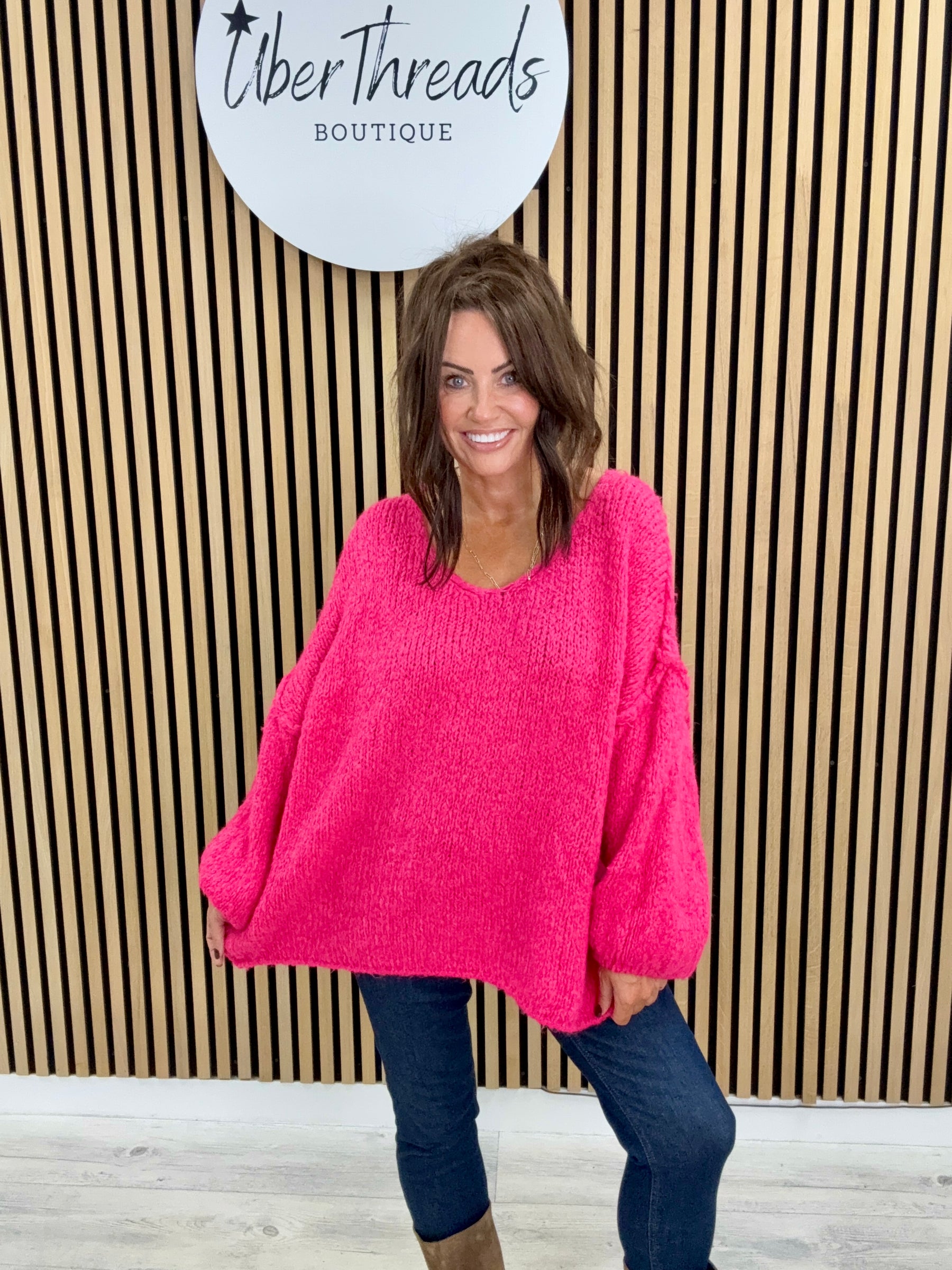 The Rustic Soft Knit - Pink