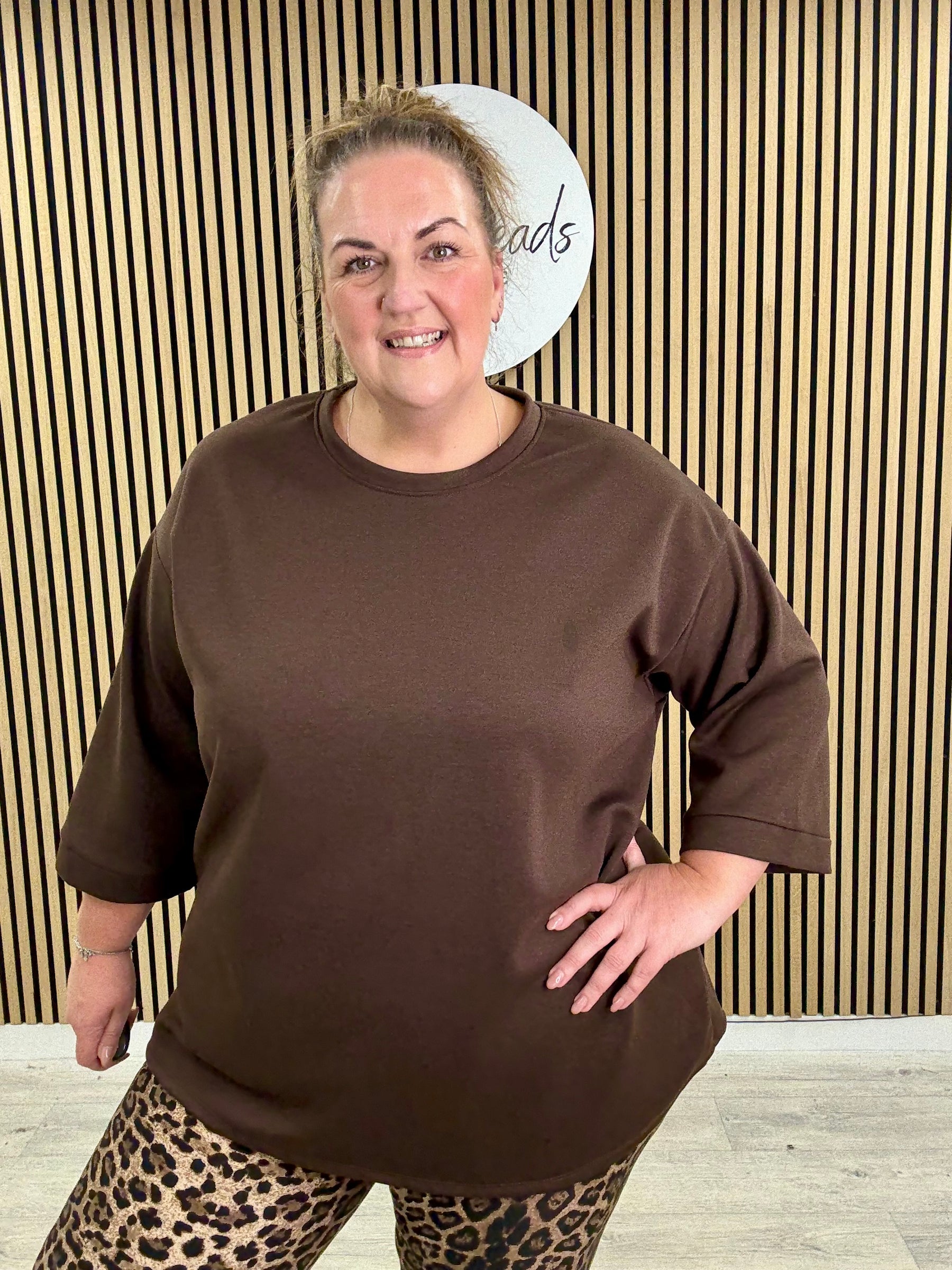 Molly Scuba Tee - Chocolate