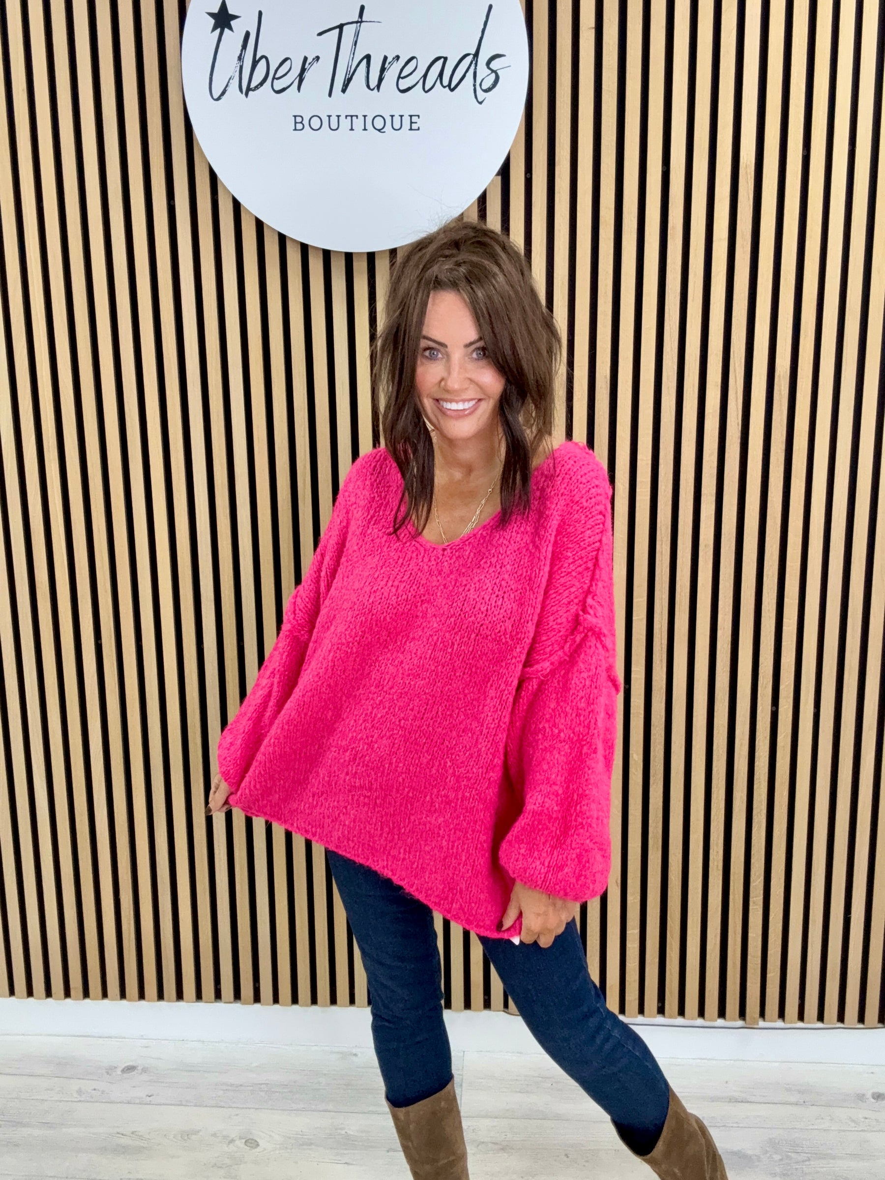 The Rustic Soft Knit - Pink