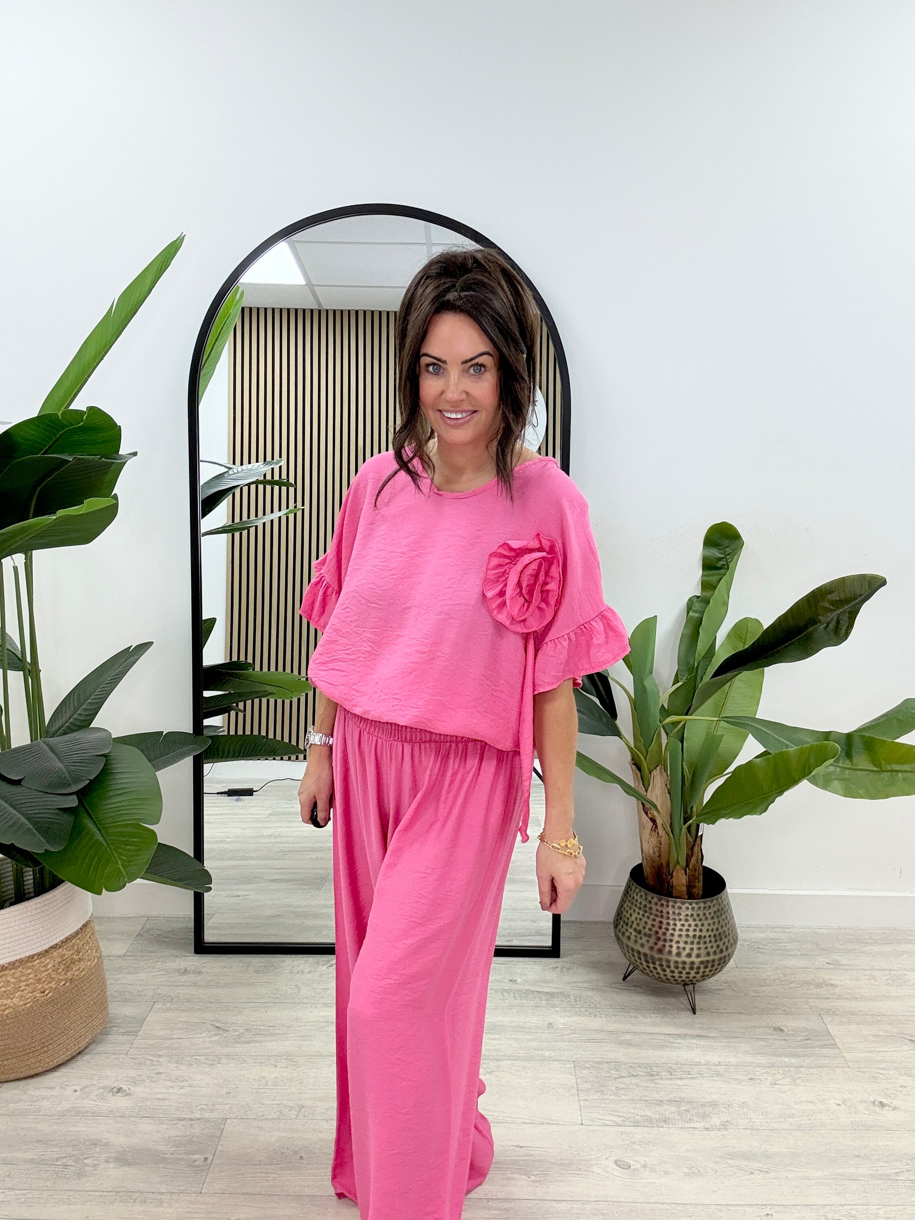 Rosette Co-Ord - Cerise