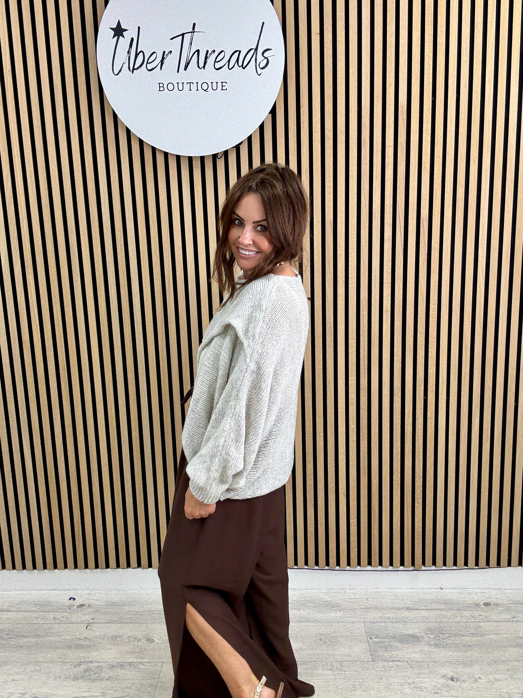 Thats A Wrap Cosy Knit - Light Beige