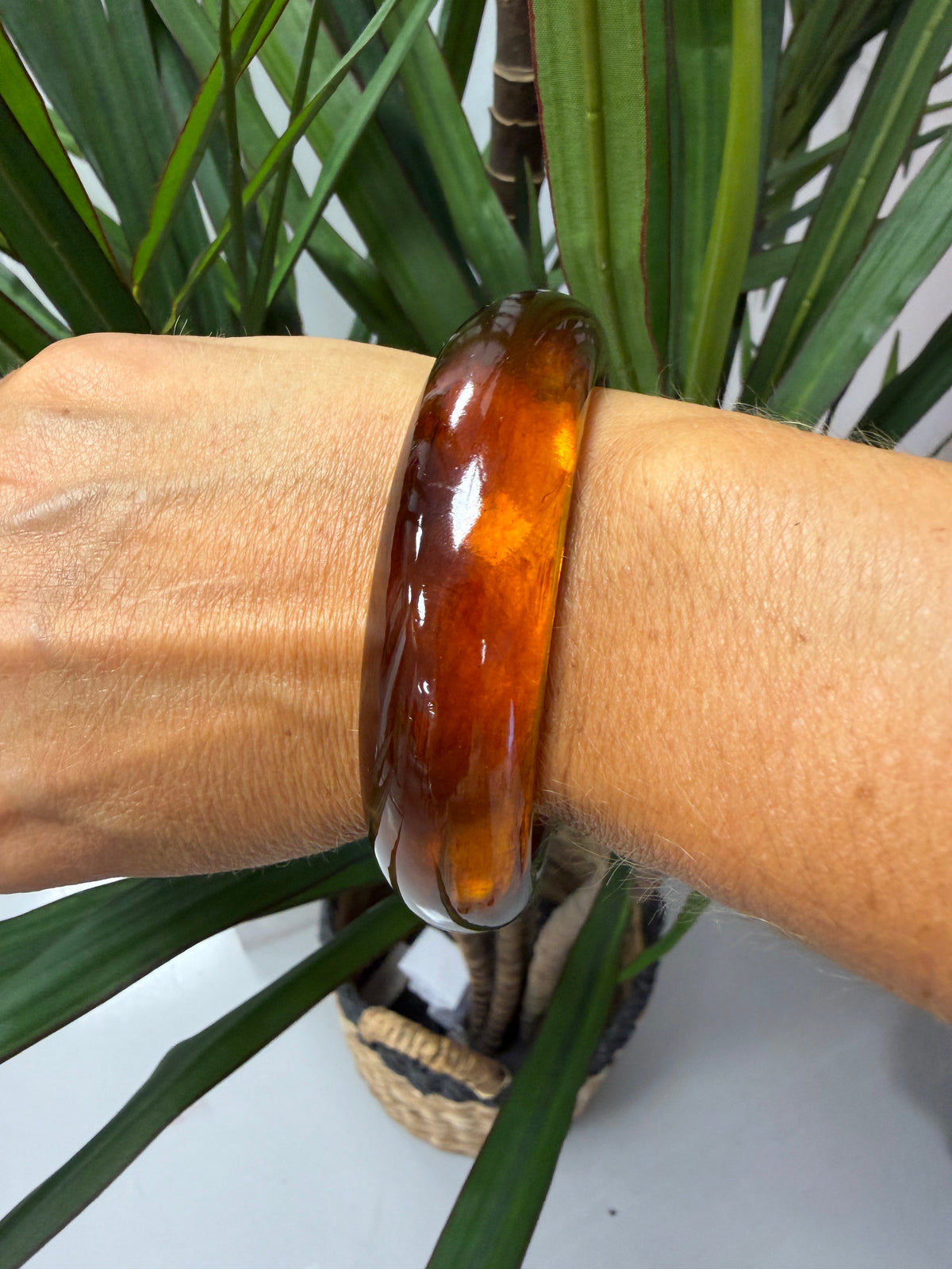 Thin Amber Bangle