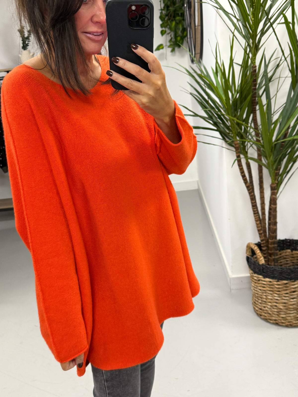 The Chelsea Round Neck Knit - Orange