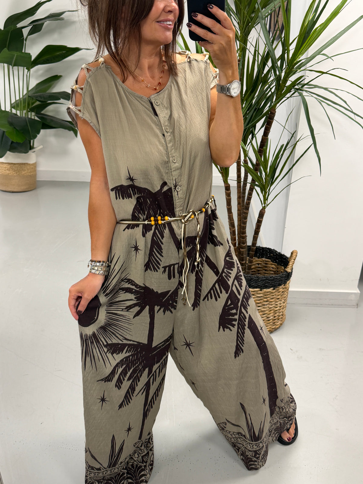 The Arizona Jumpsuit-Pebble