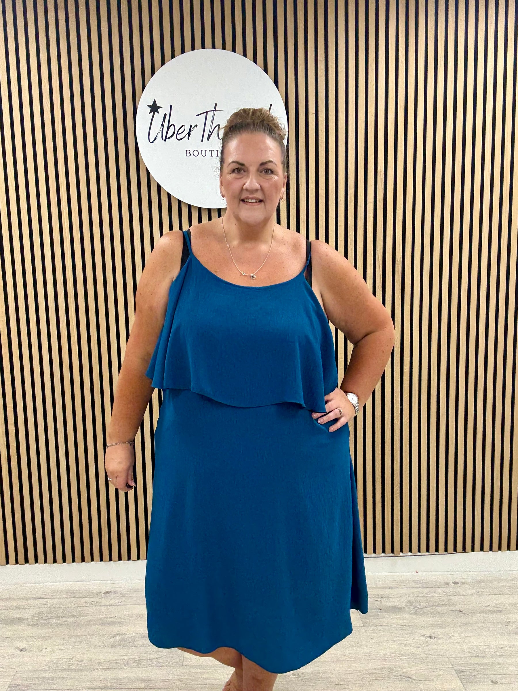 The Clara Frill Midaxi - Teal