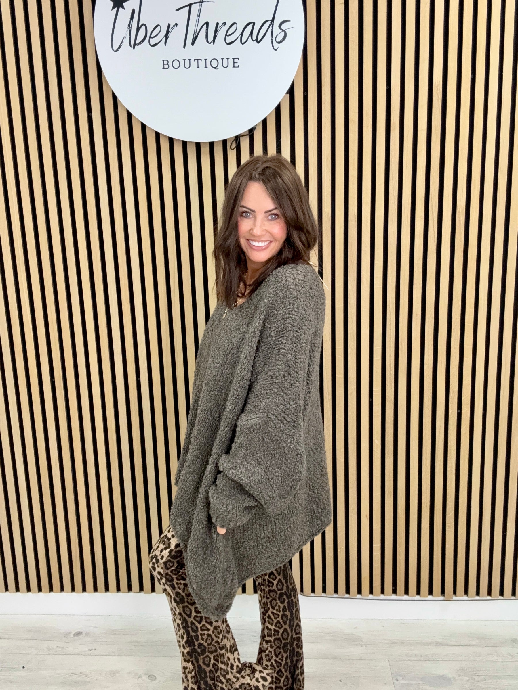 Popcorn Grunge Knit - Pebble