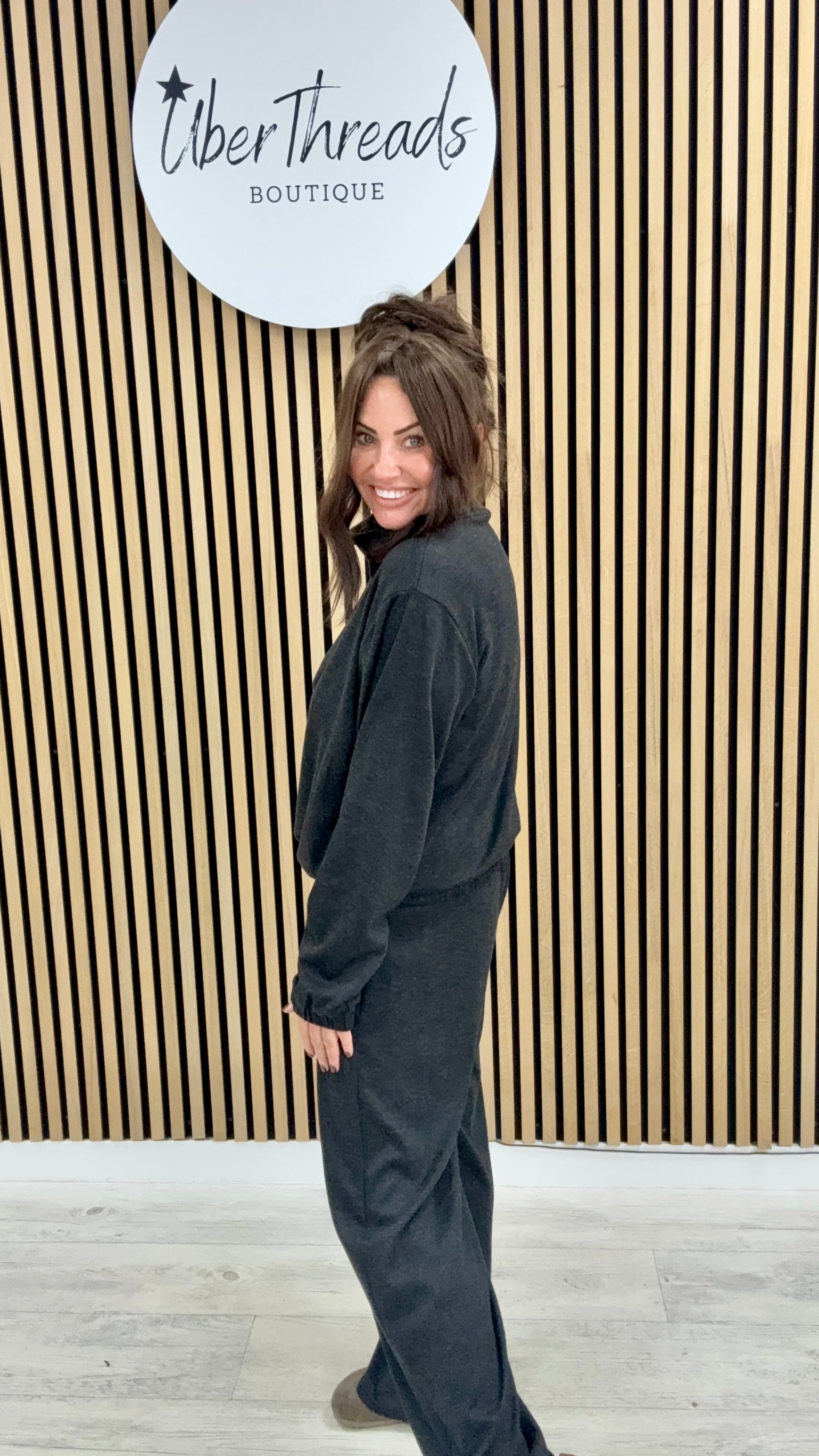 The Everyday Wide Leg Co-ord - Black (sized)