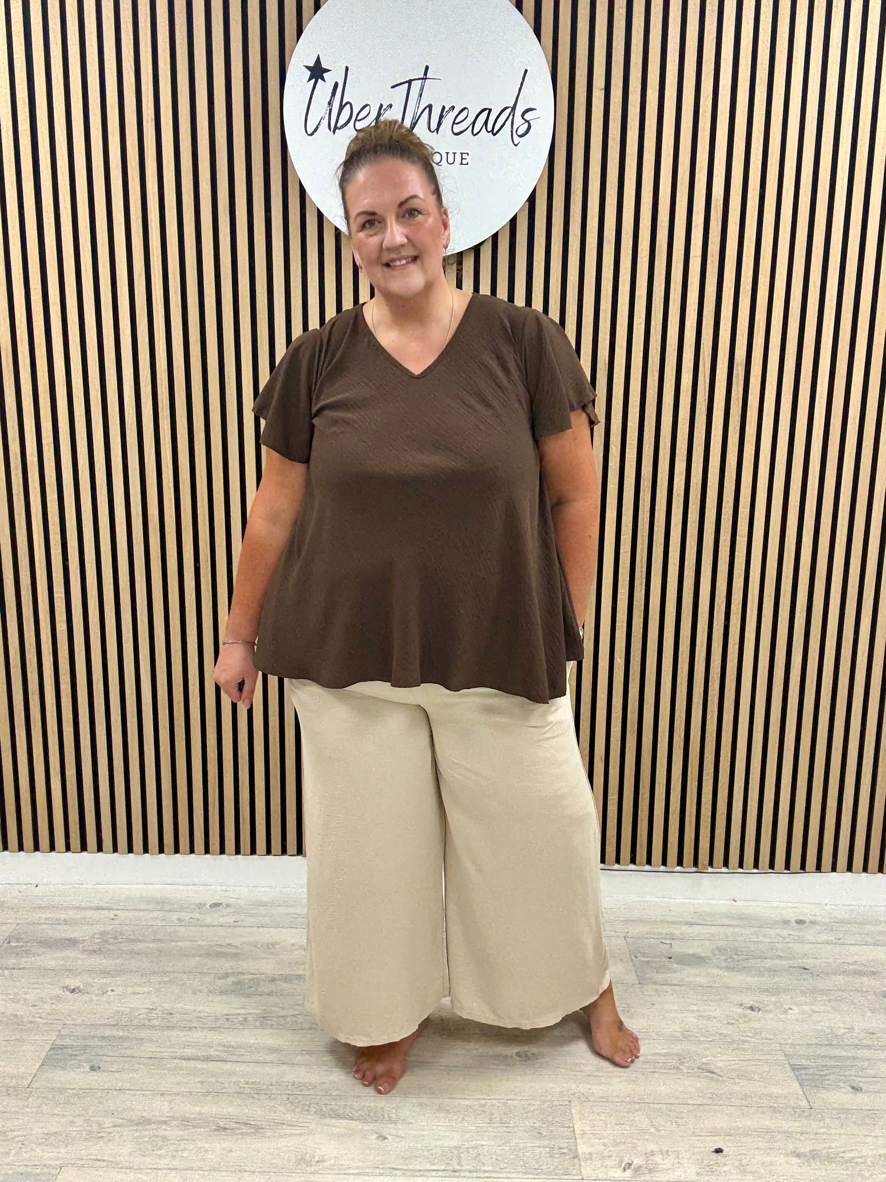 The Plain Palazzo - Cream(Plus)