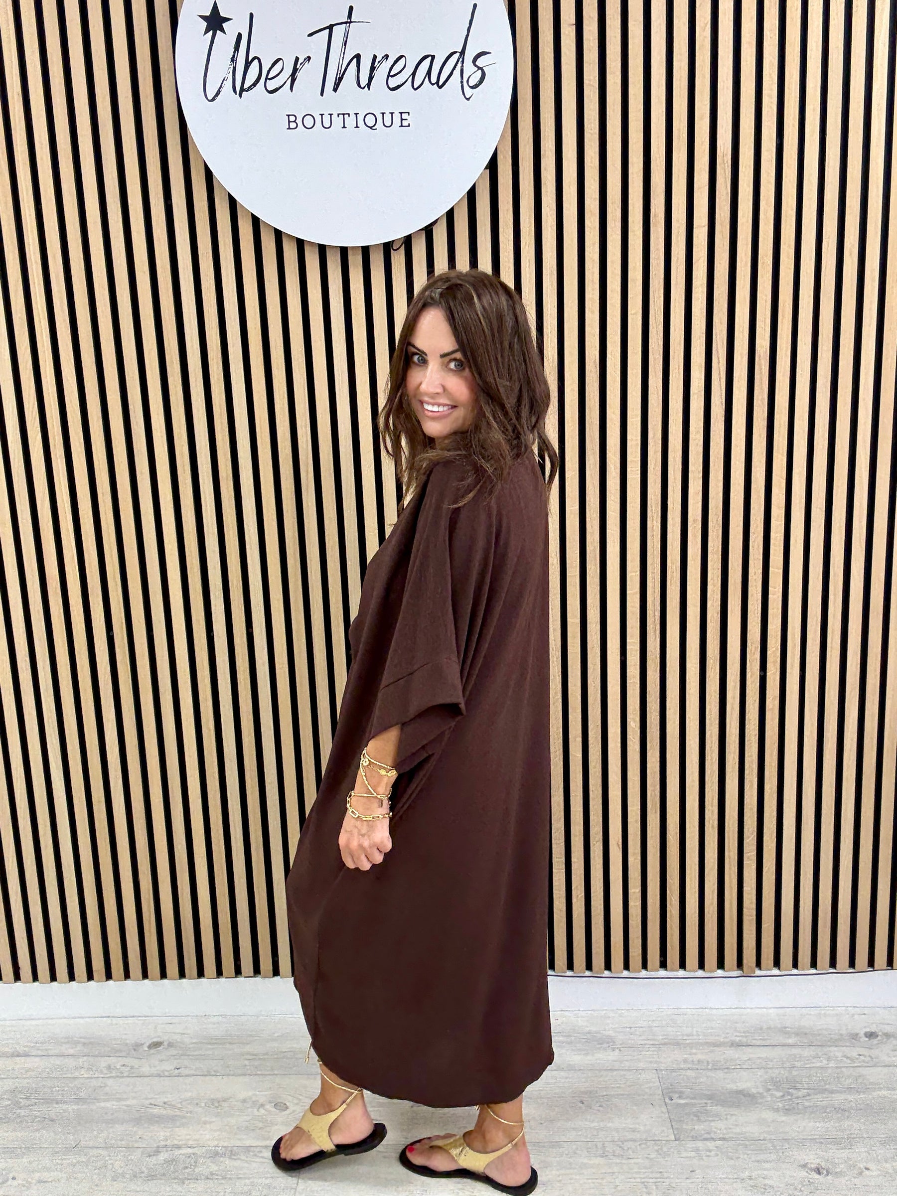The Basic Knot Dress - Chocolate