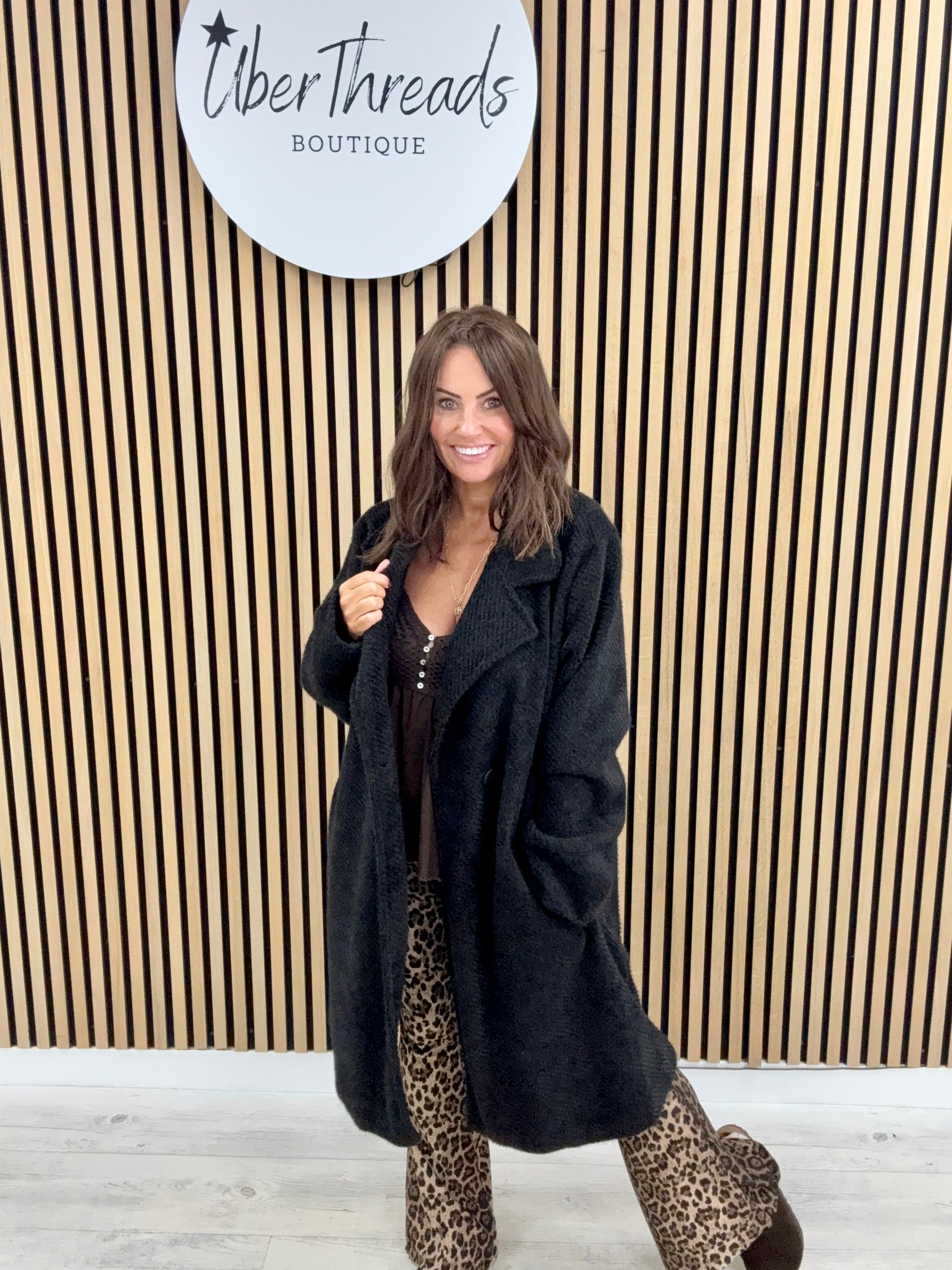 The Boyfriend Blazer Coat - Black