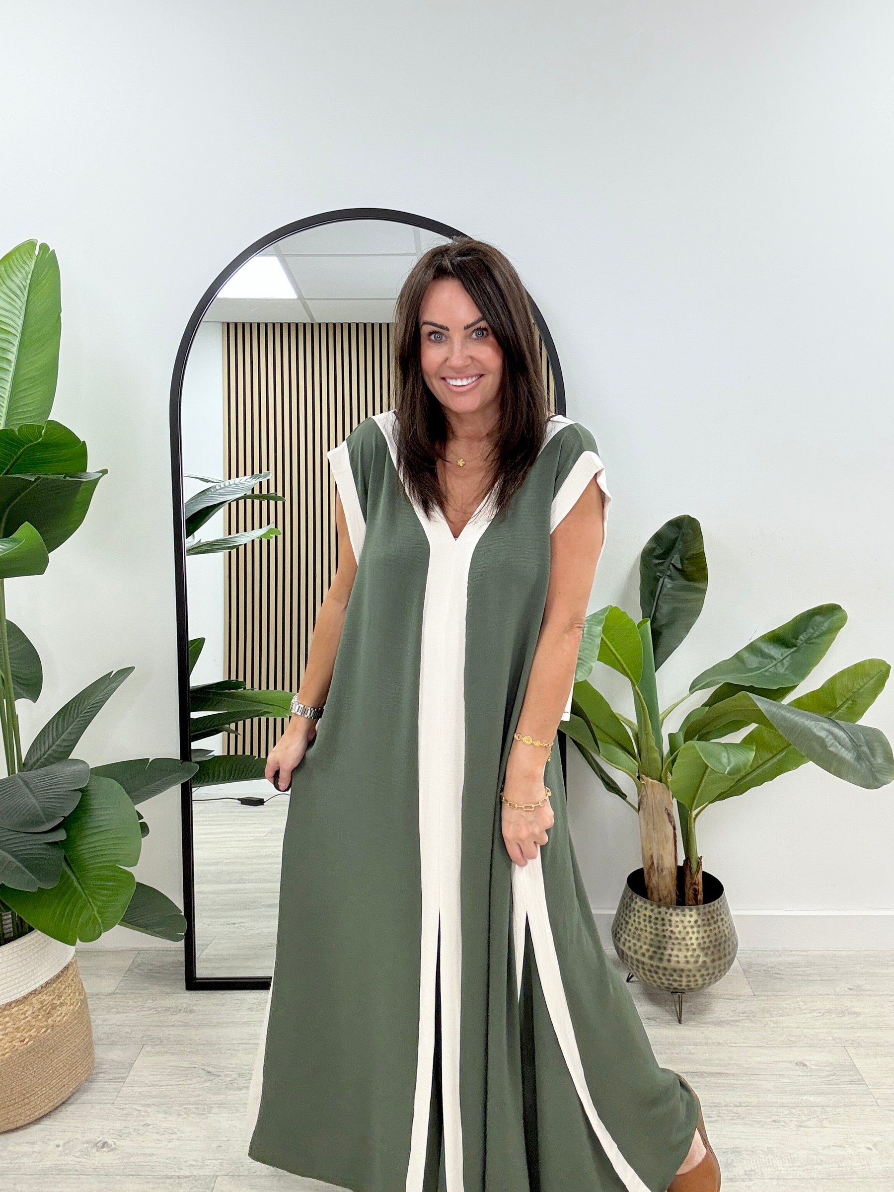 The Remie Maxi Dress - Khaki