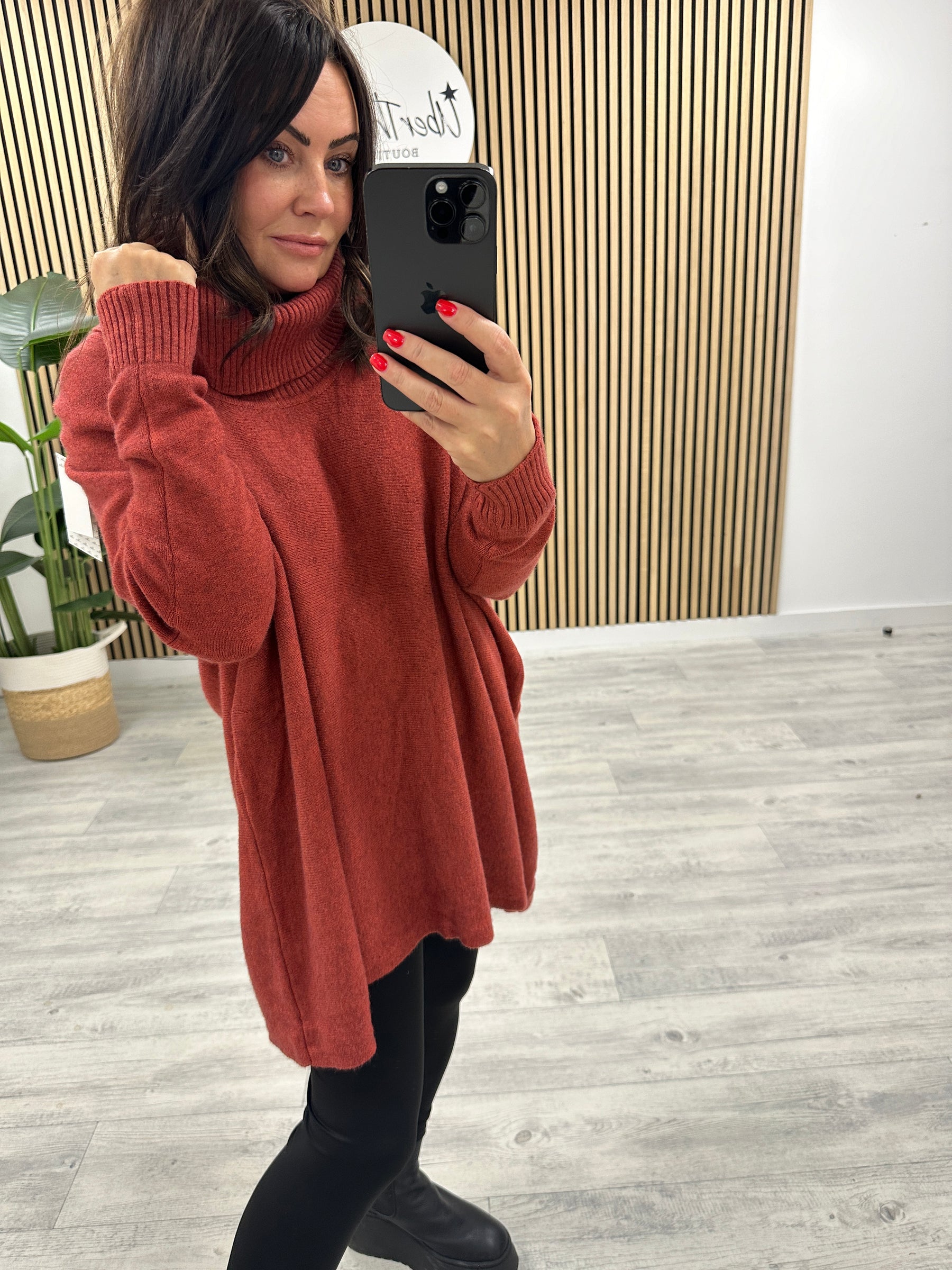 The Harrow Roll Neck - Berry