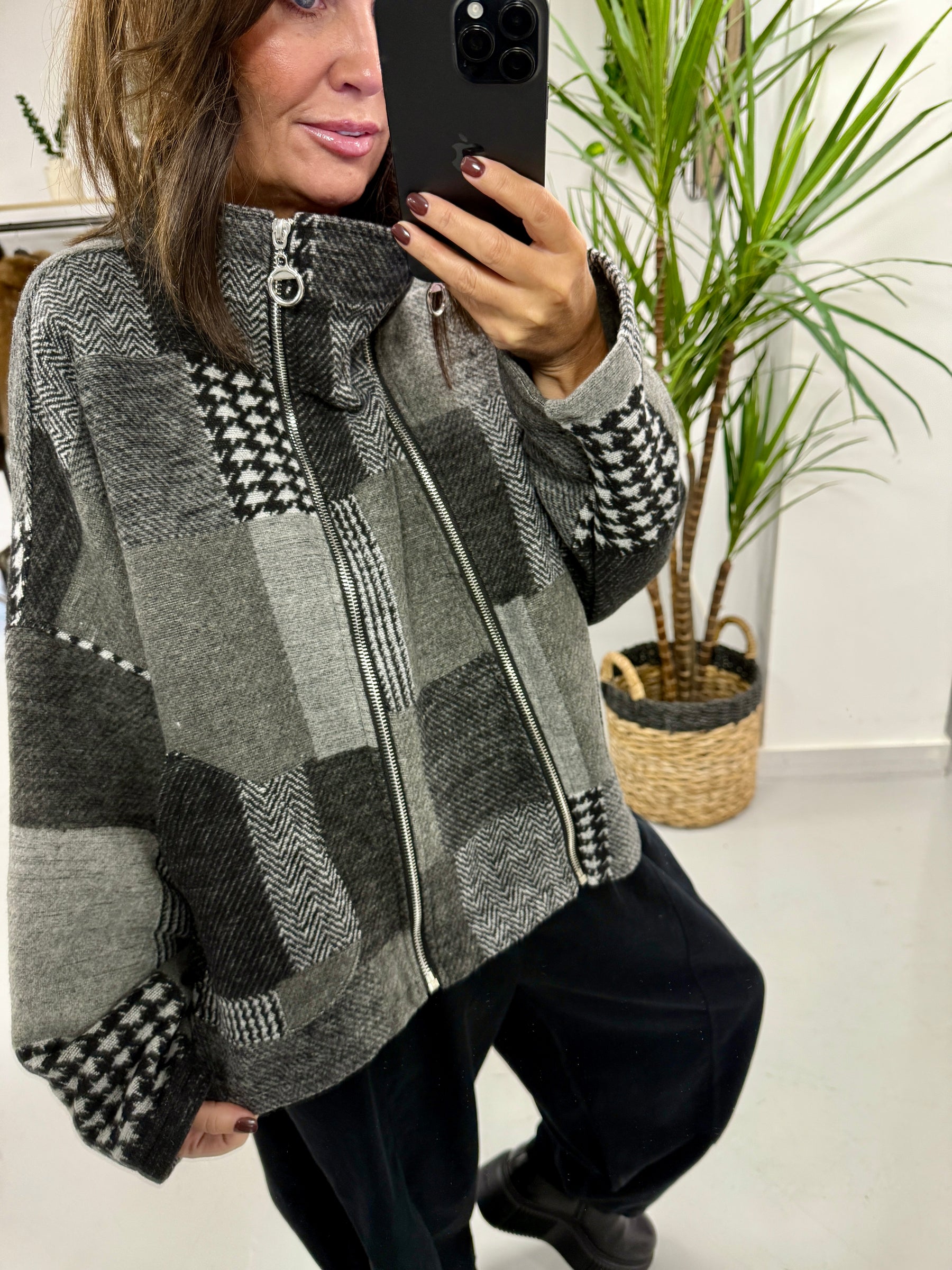 I.D Patchwork Double Zip Jacket