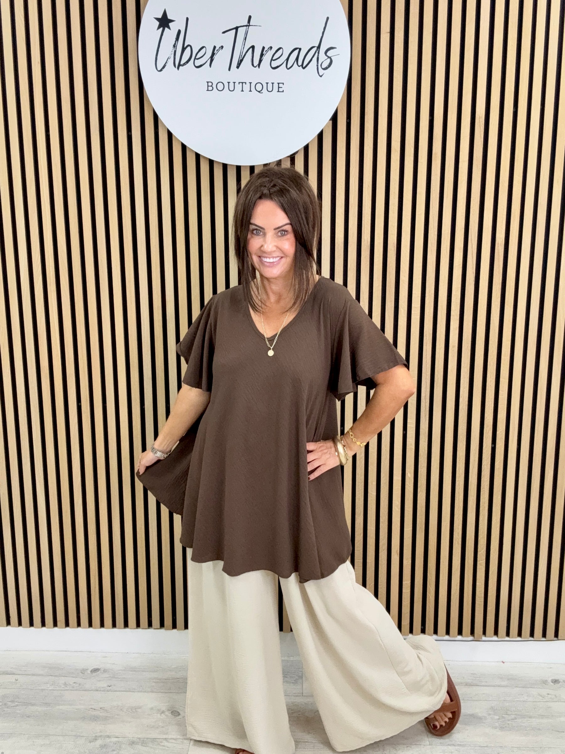 Heidi Swing Tunic - Chocolate