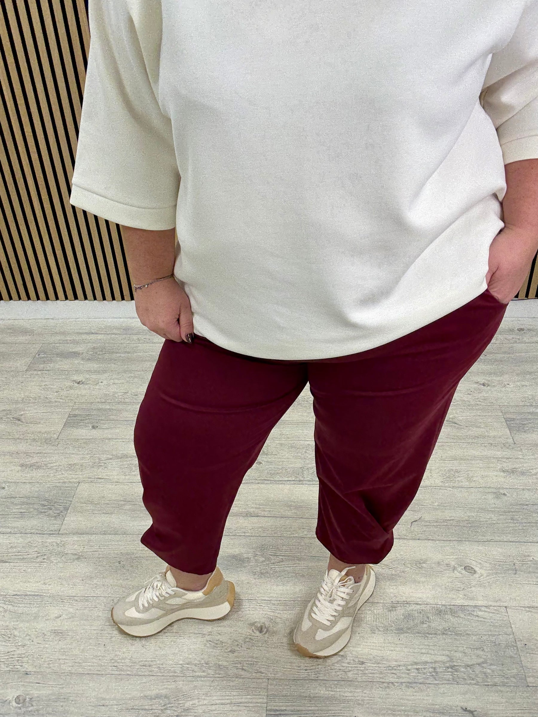 Hampton Side Pleat Scuba Joggers (PLUS) - Mulberry