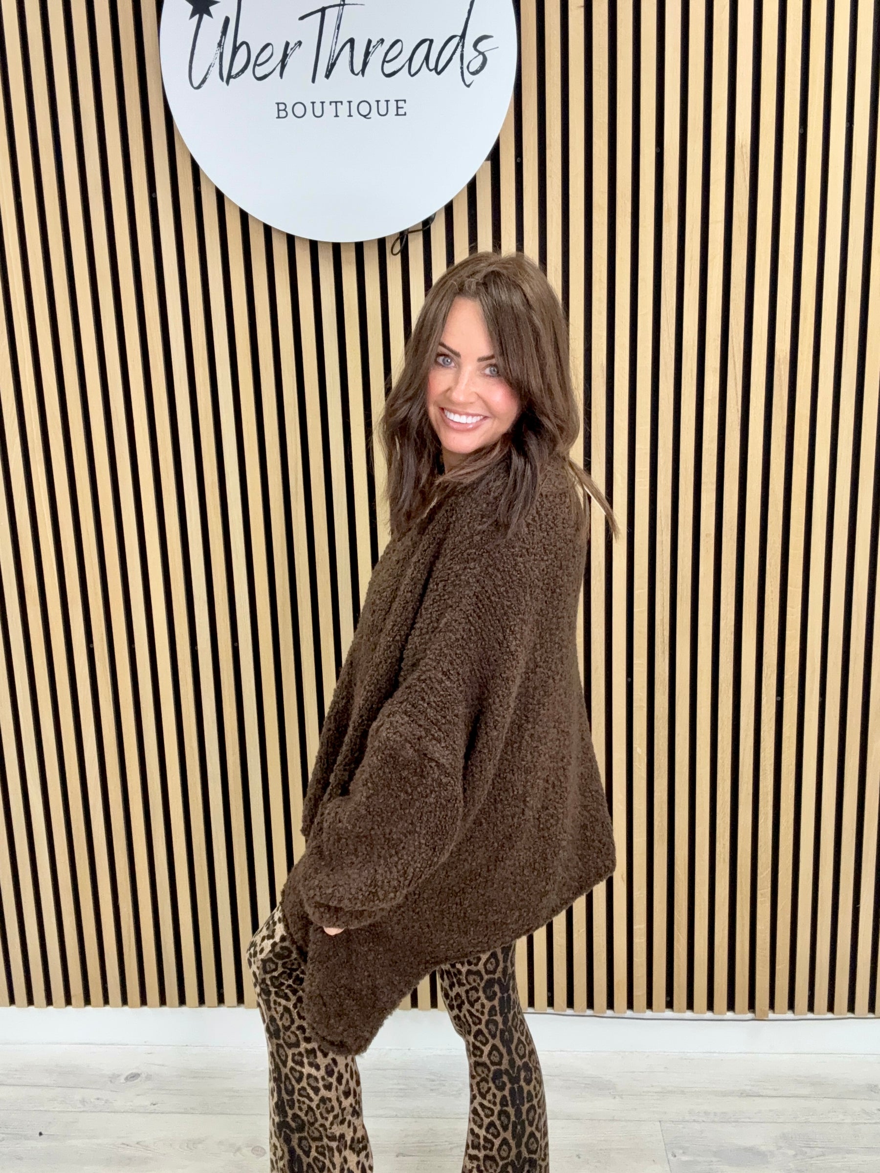 Popcorn Grunge Knit - Chocolate