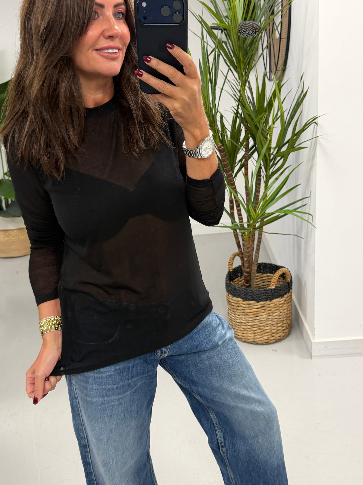 The Cashmere Blend Layering Top - Black (Size 12-18)