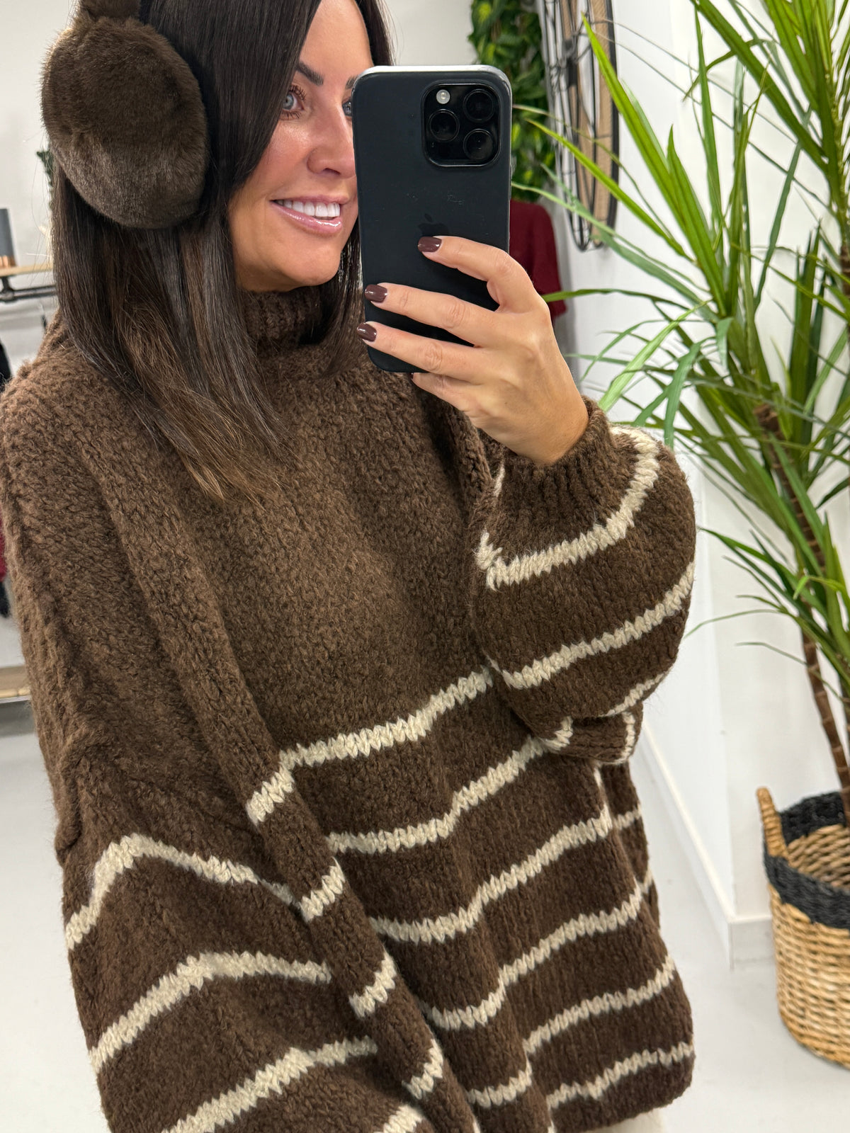 Faux Fur Ear Muffs - Dark Chocolate