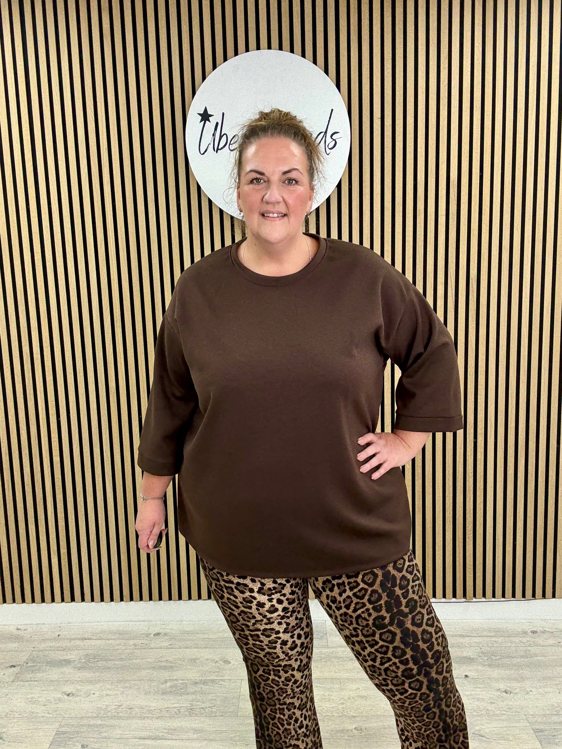 Molly Scuba Tee - Chocolate