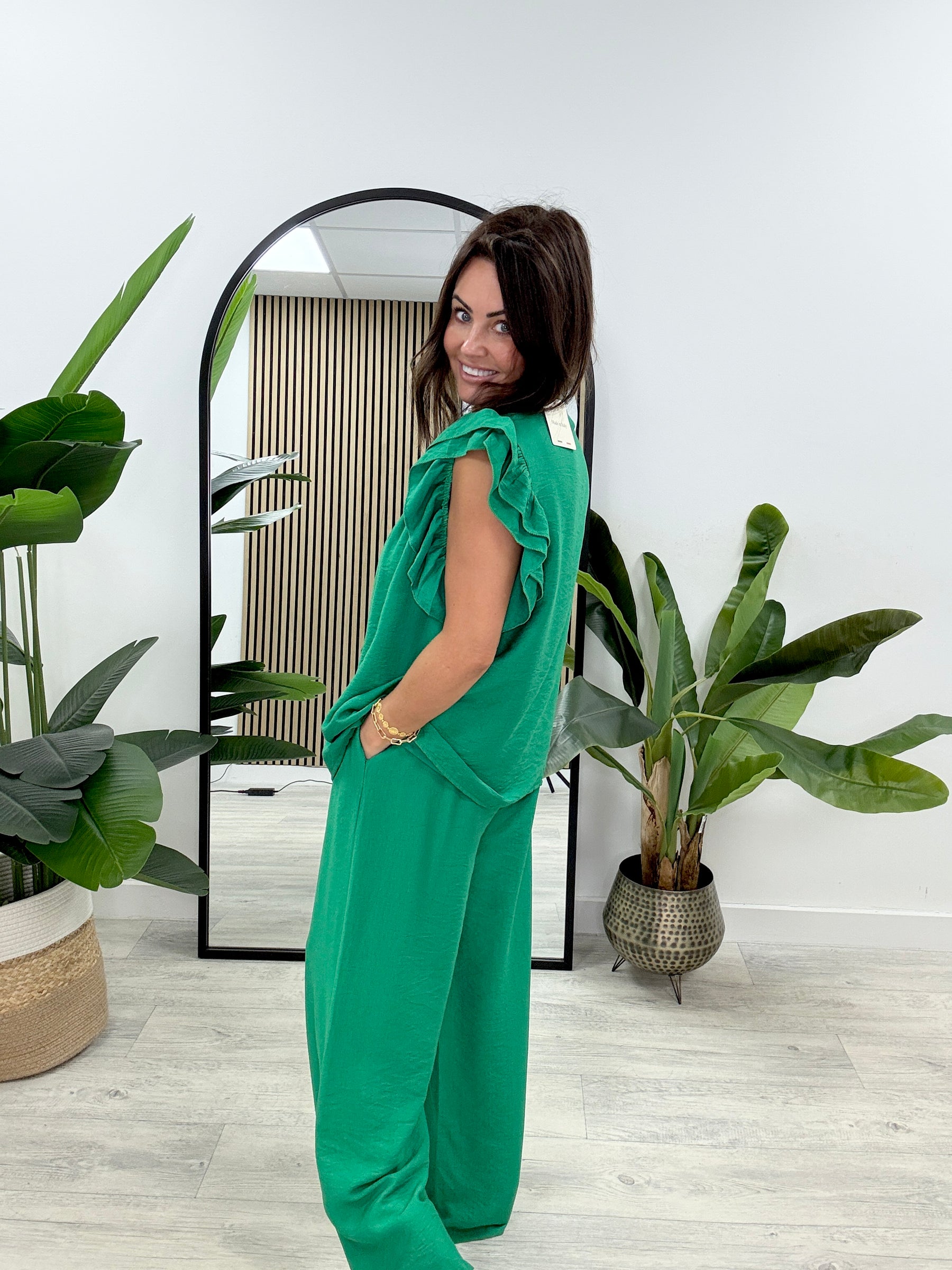 Bromley Button 2 Piece - Emerald