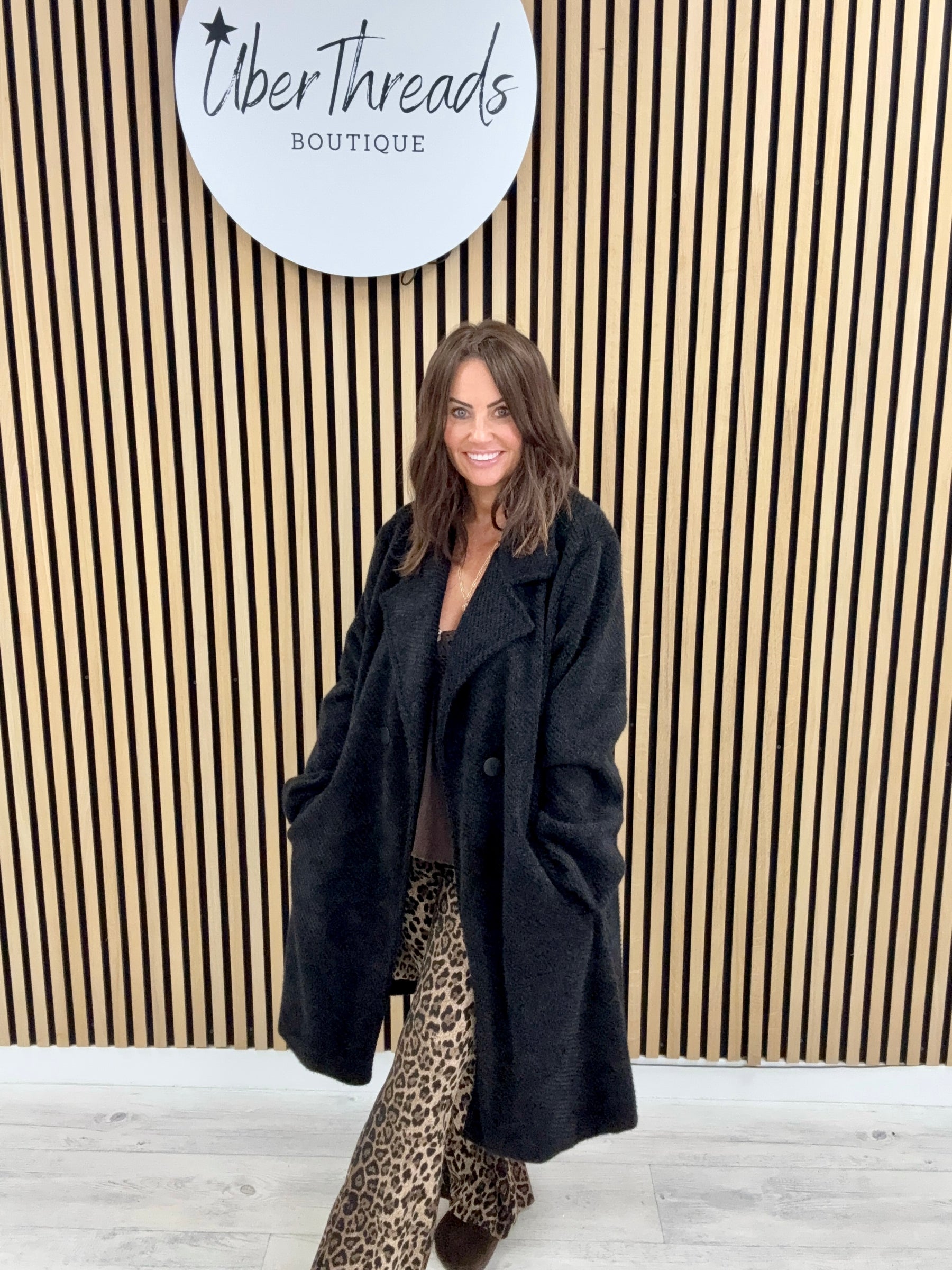 The Boyfriend Blazer Coat - Black