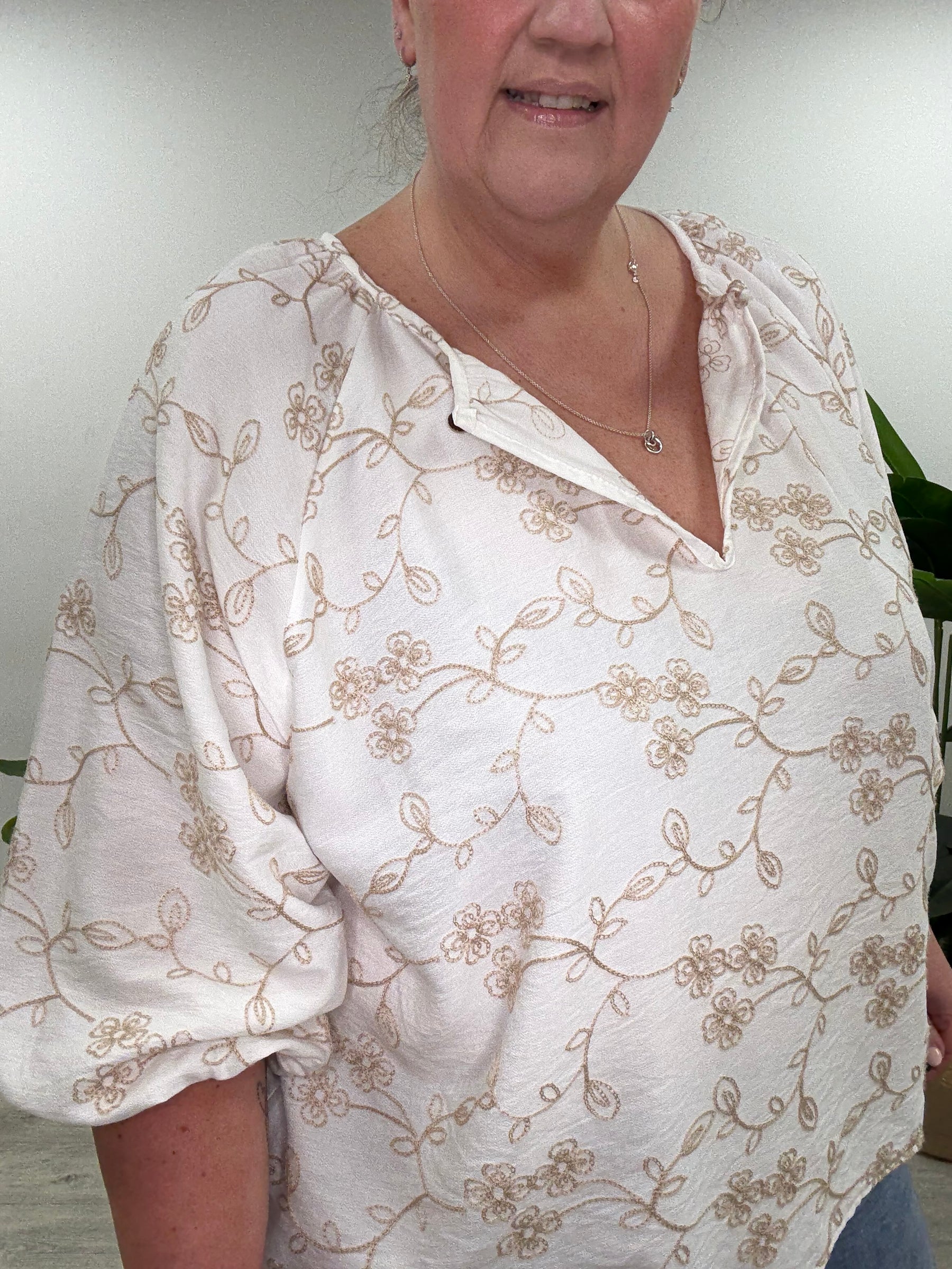 Belle Embroidered Tunic - White