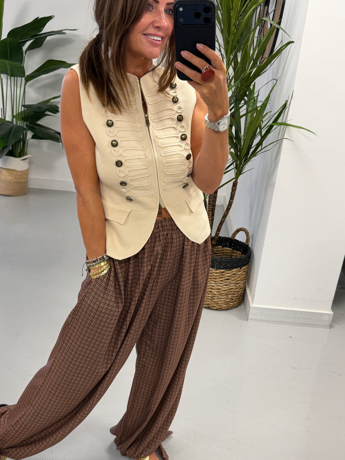Knitted Waistcoat - Cream