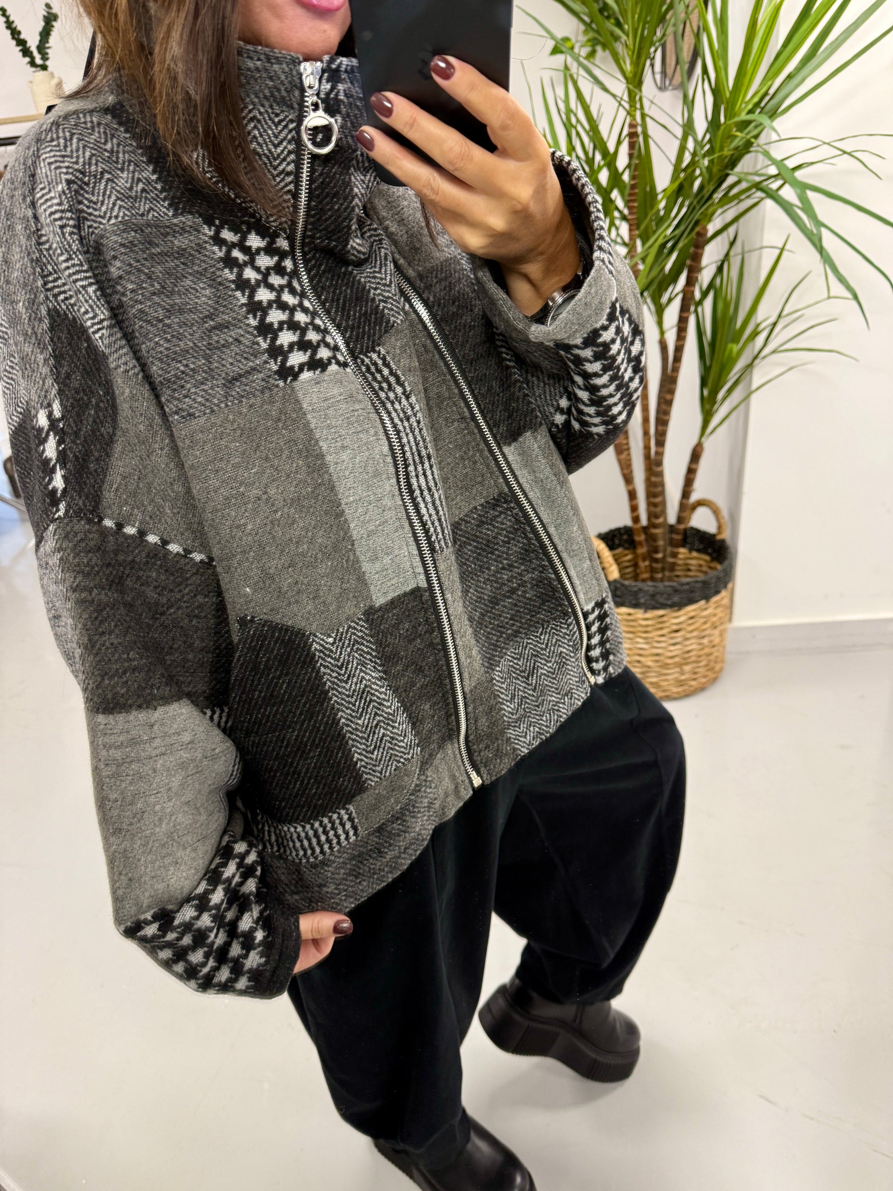 I.D Patchwork Double Zip Jacket