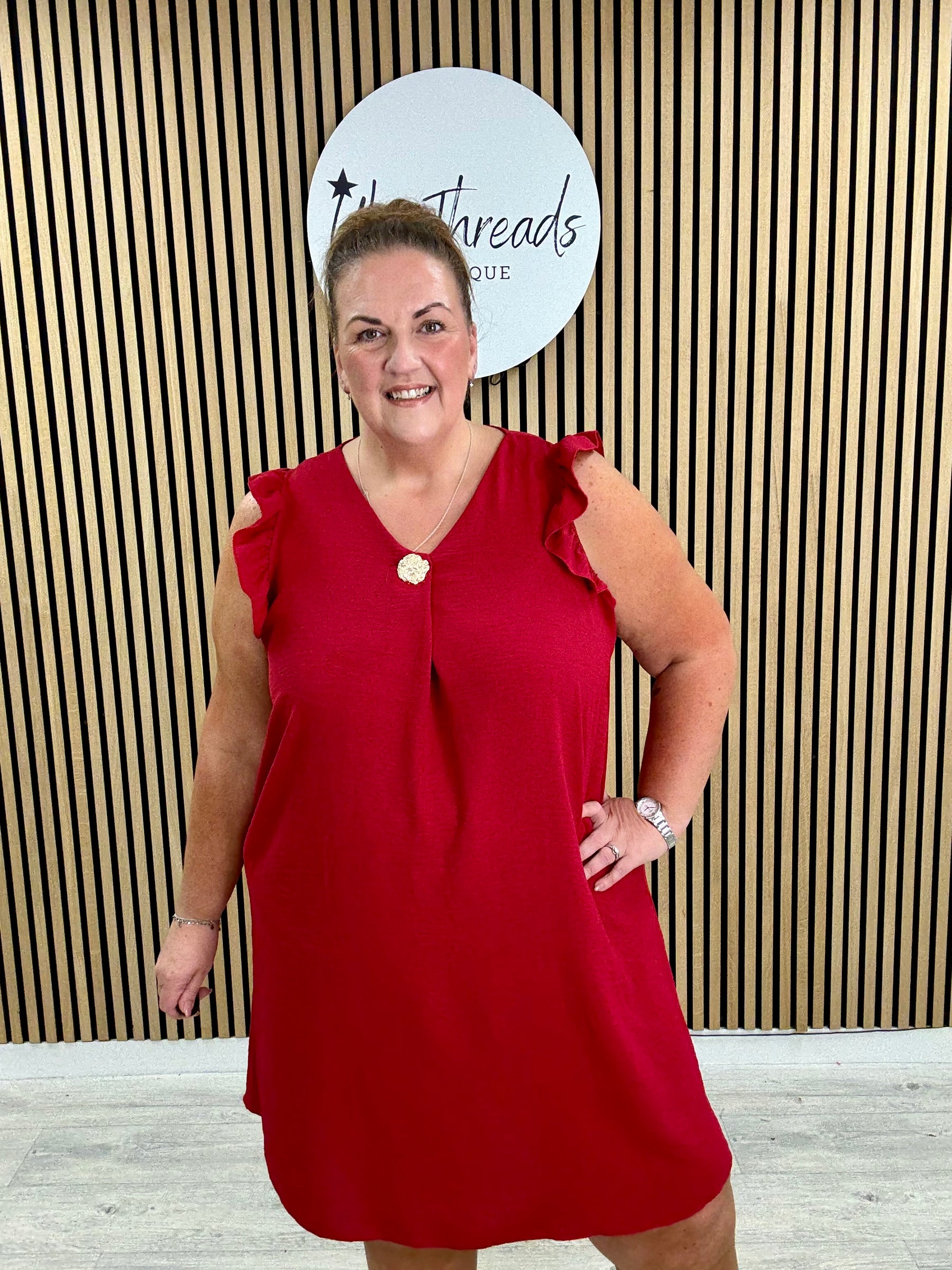 Chunky Button Midi - Mulberry