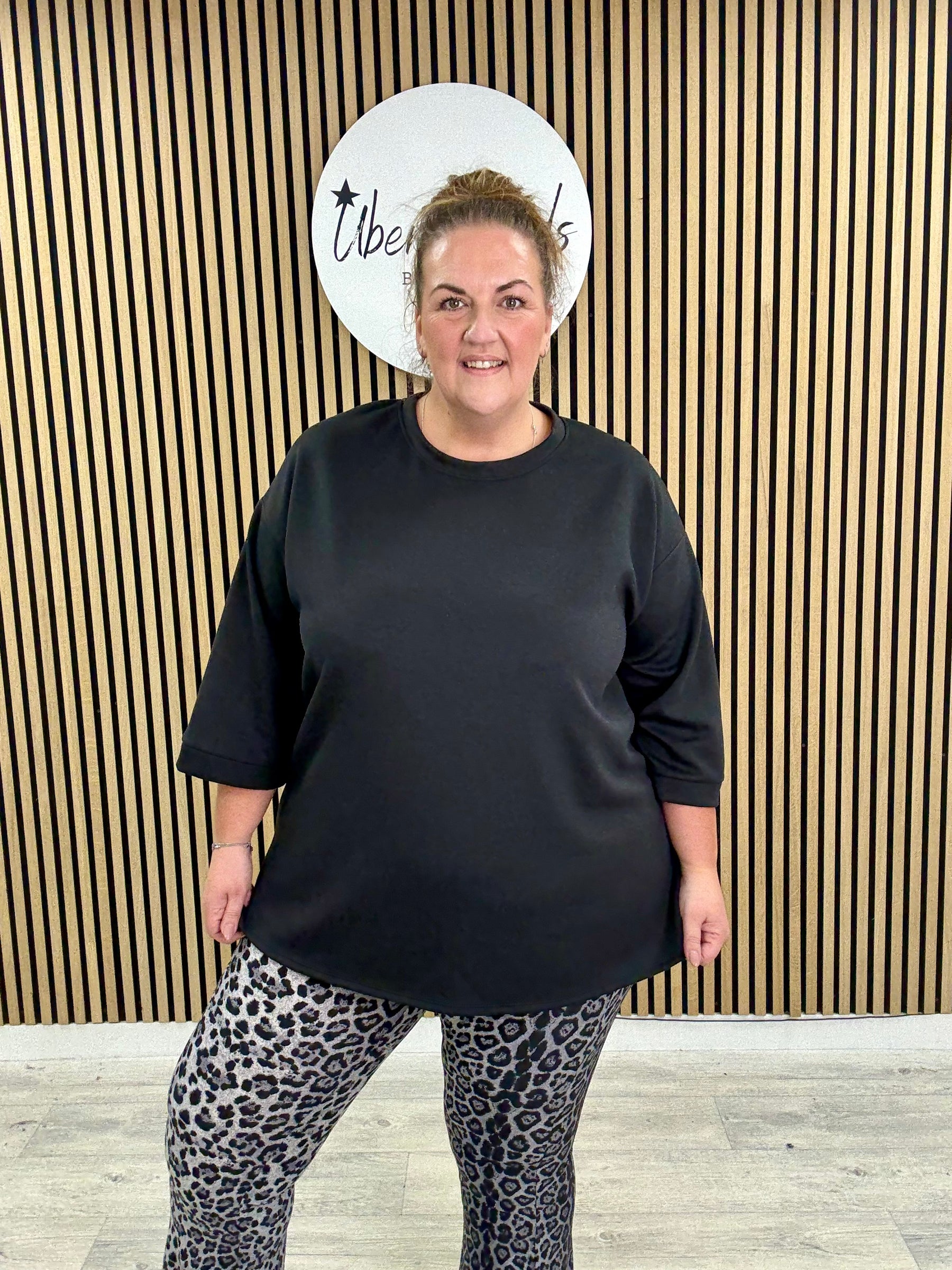 Molly Scuba Tee - Black
