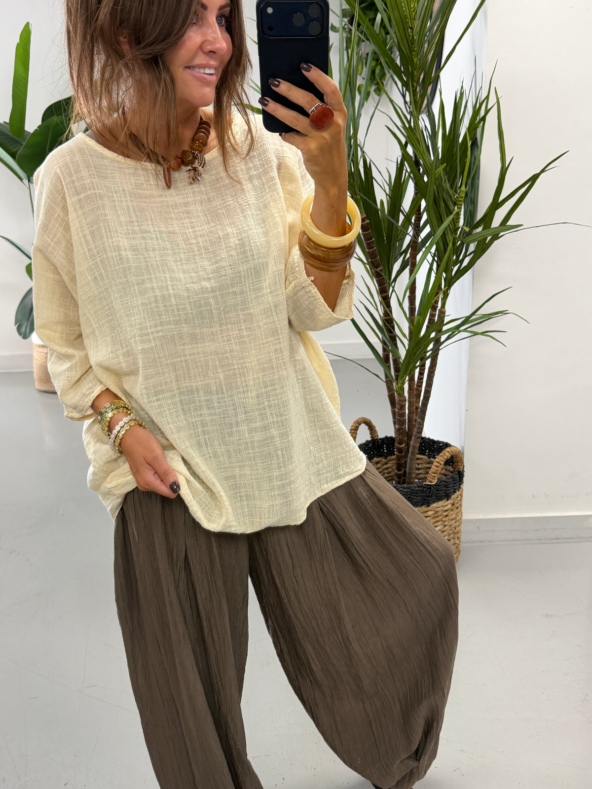 Basic Cotton Top - Buttercream Size 2