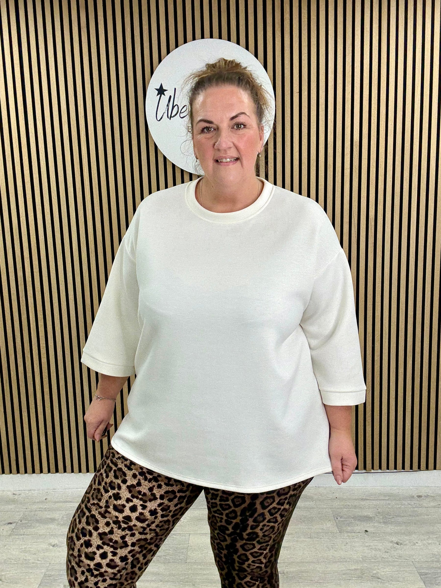 Molly Scuba Tee - Cream