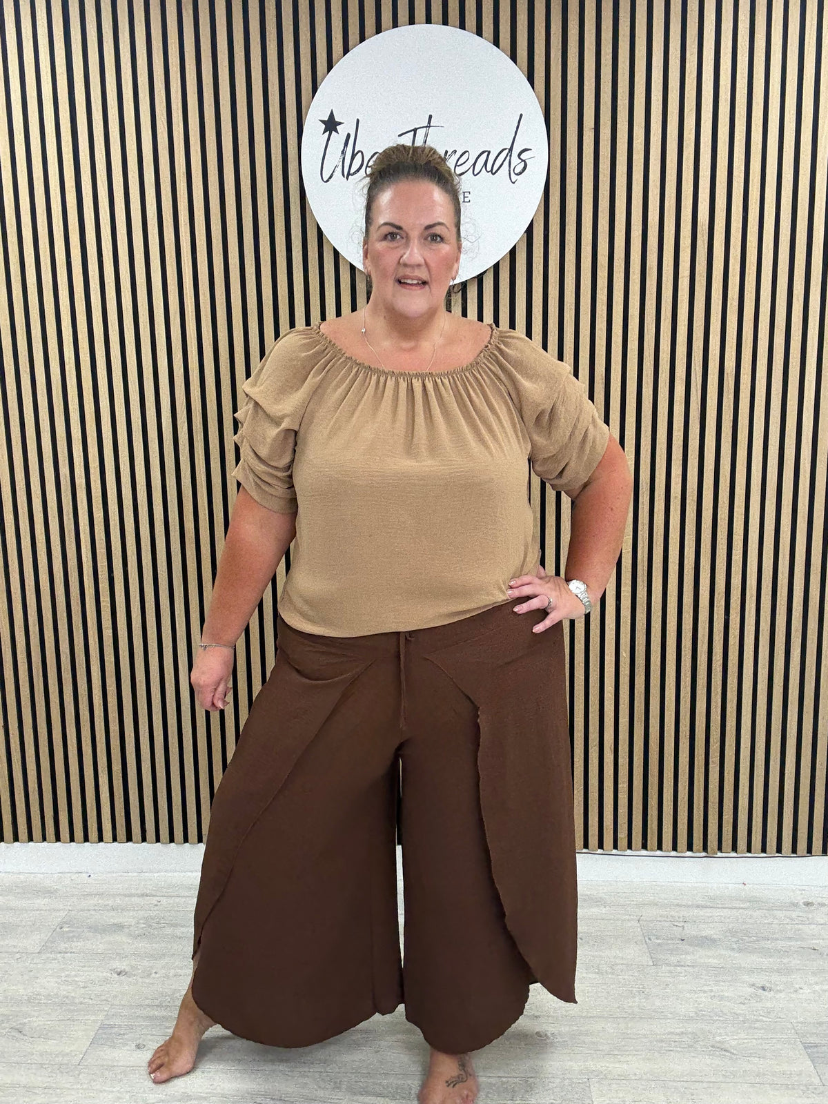 The Split Leg Palazzo - Classic Chocolate