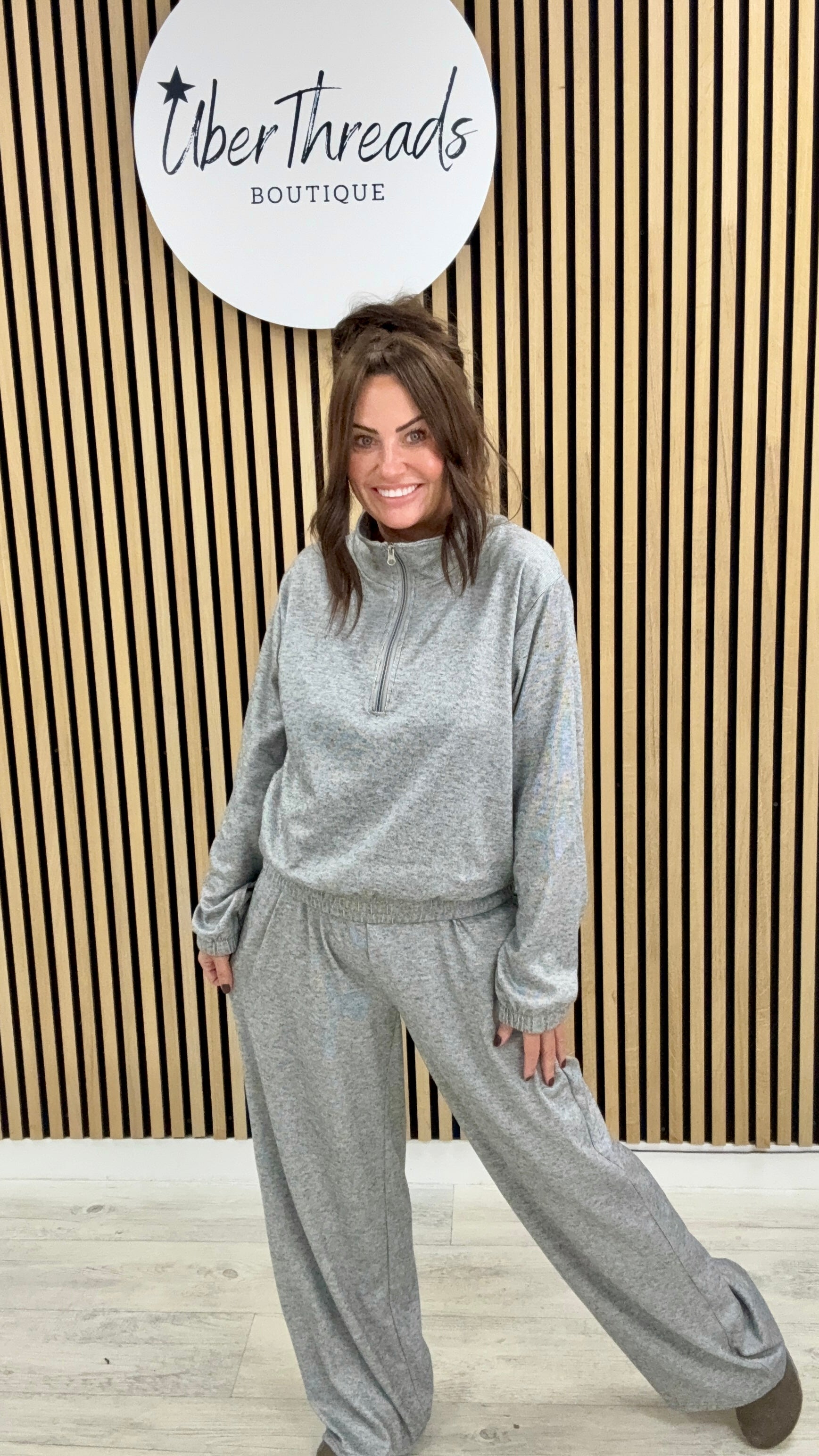 The Everyday Wide Leg Co-ord - Grey (sized)