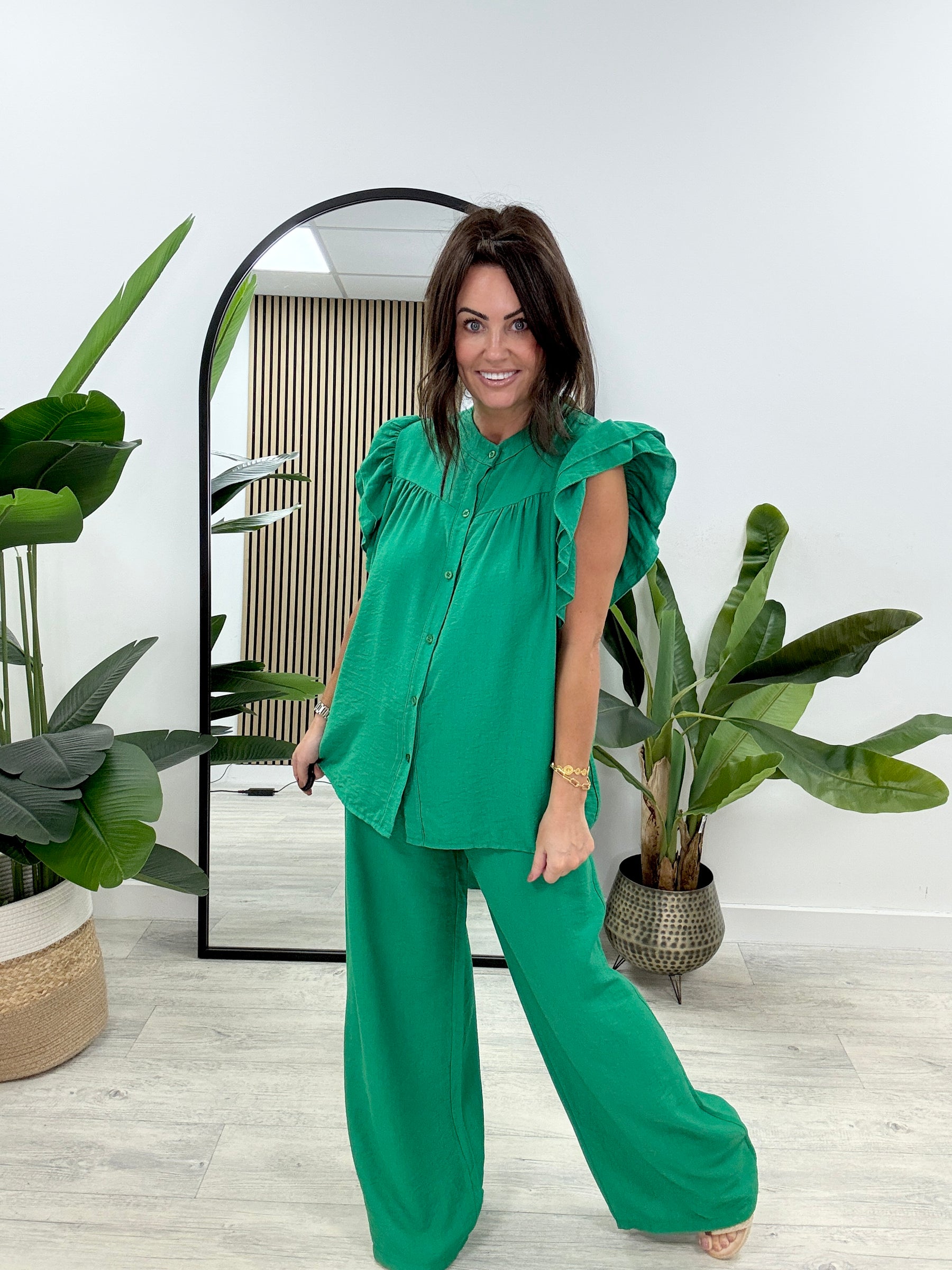 Bromley Button 2 Piece - Emerald