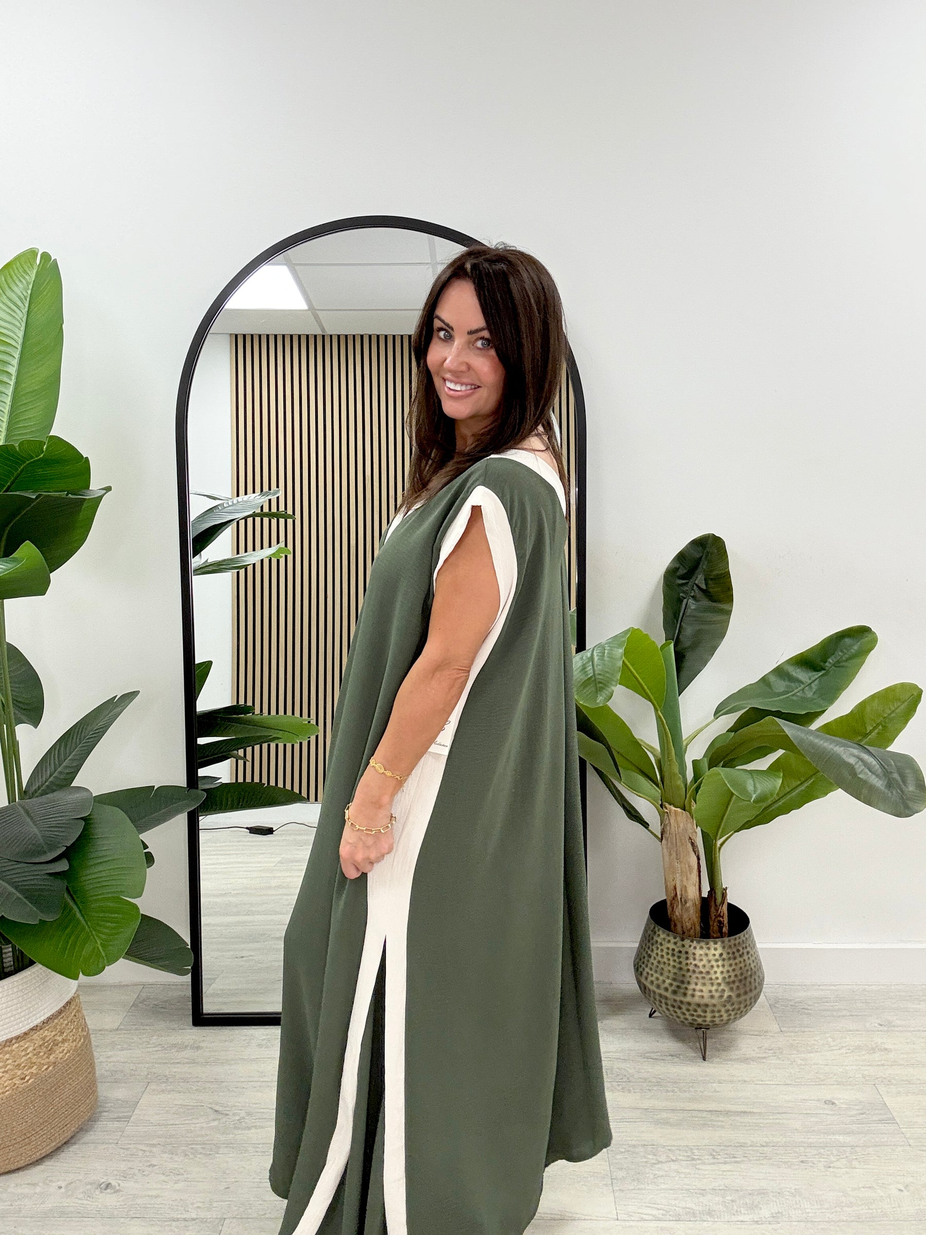 The Remie Maxi Dress - Khaki