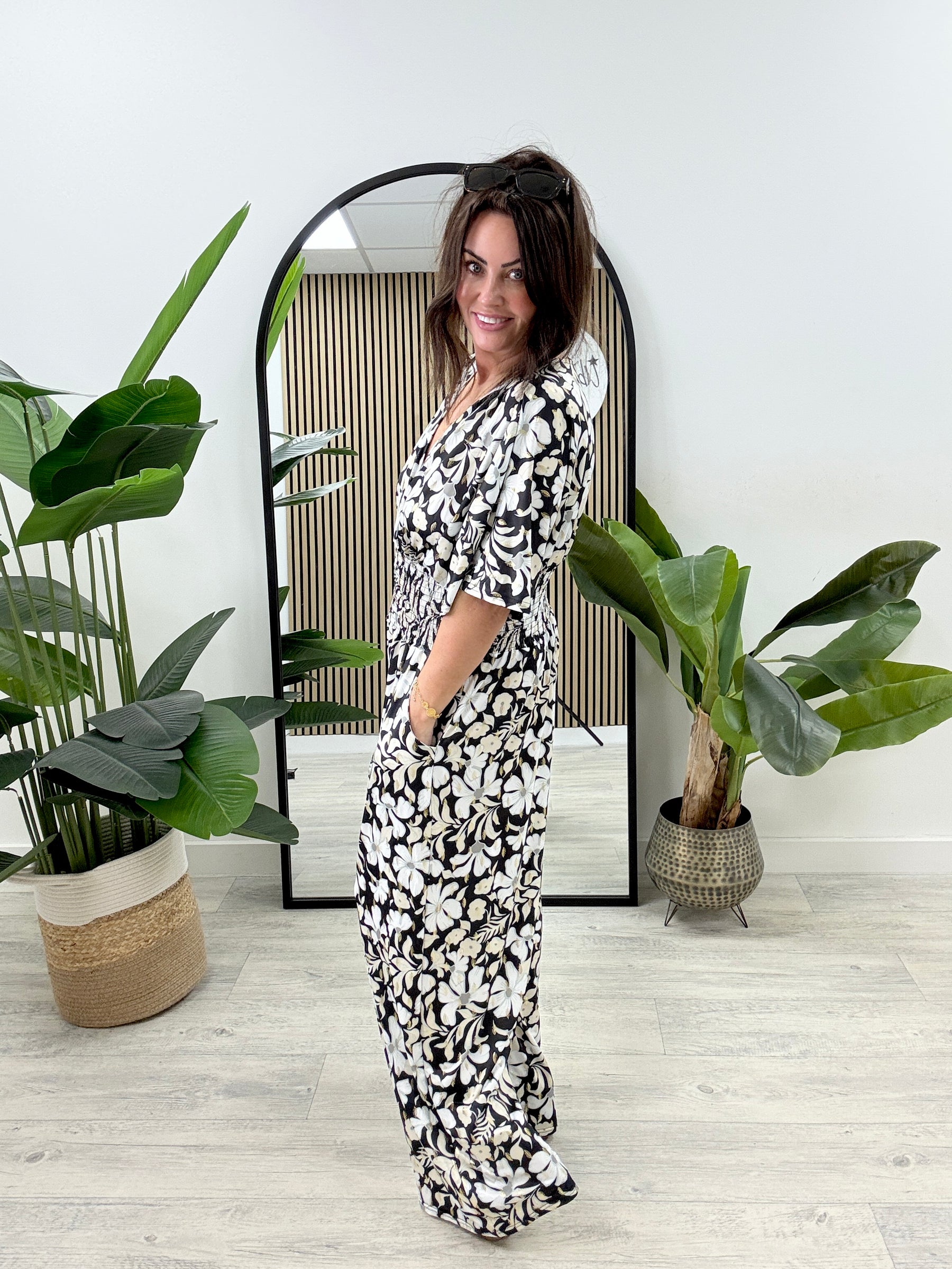 The Botanical Jumpsuit - Black