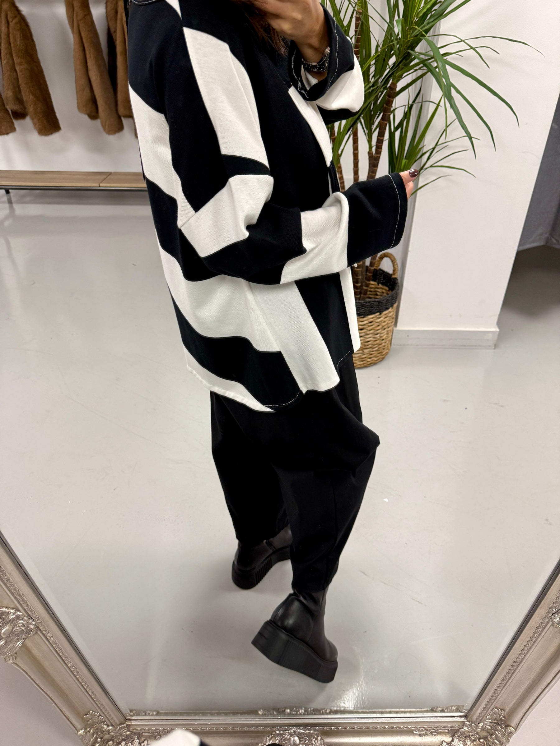 I.D Cut Out Stripe Tunic